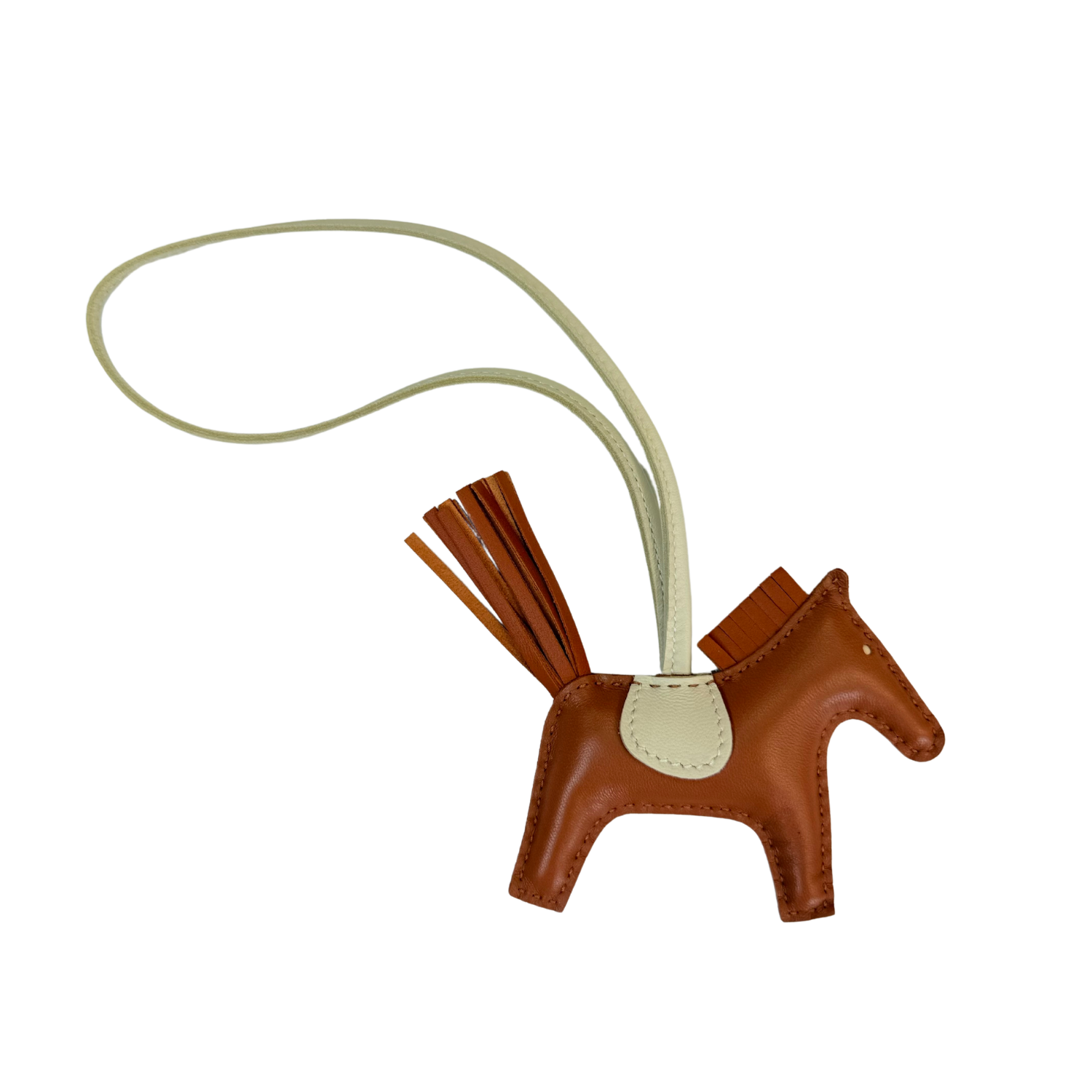 Hermès Milo Grigri Rodeo Pegase Bag Charm Gold Craie 2024