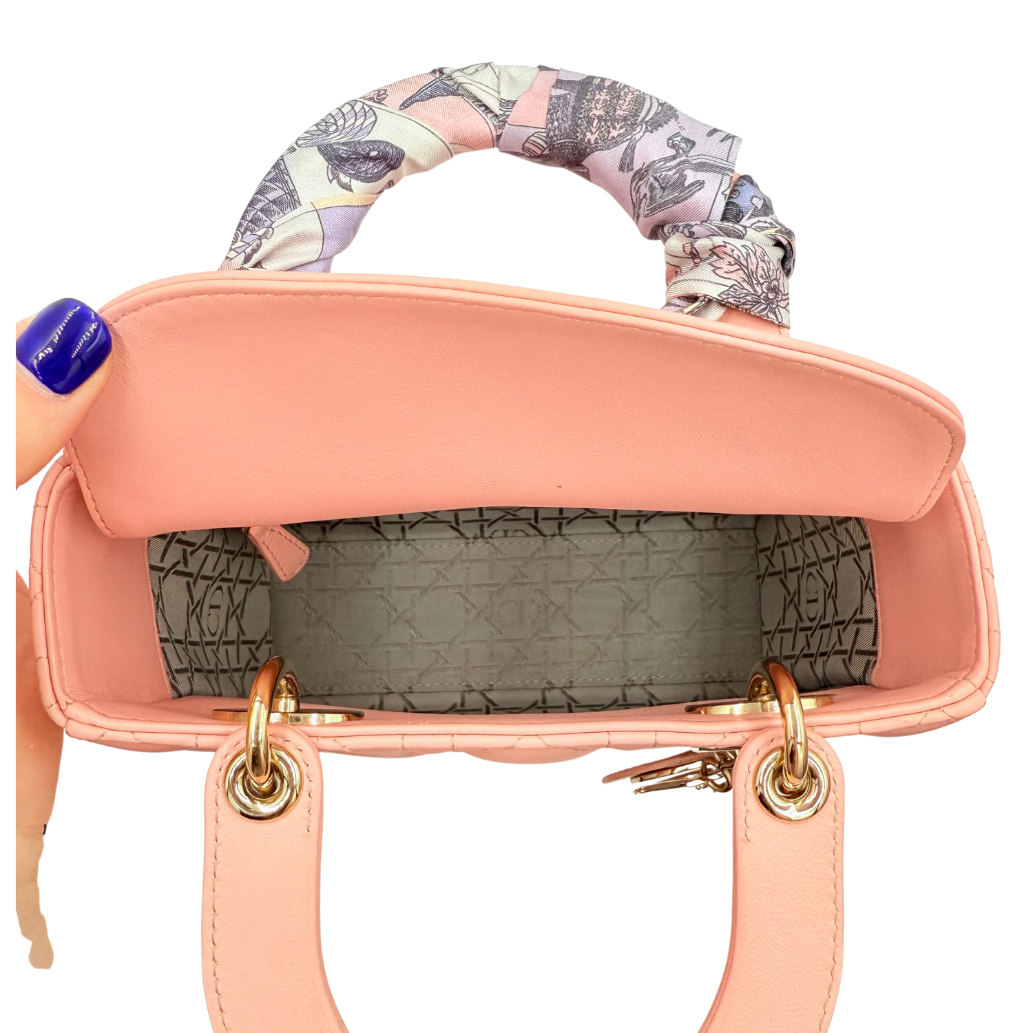 Christian Dior Mini Lady Dior Bag Blush Cannage
