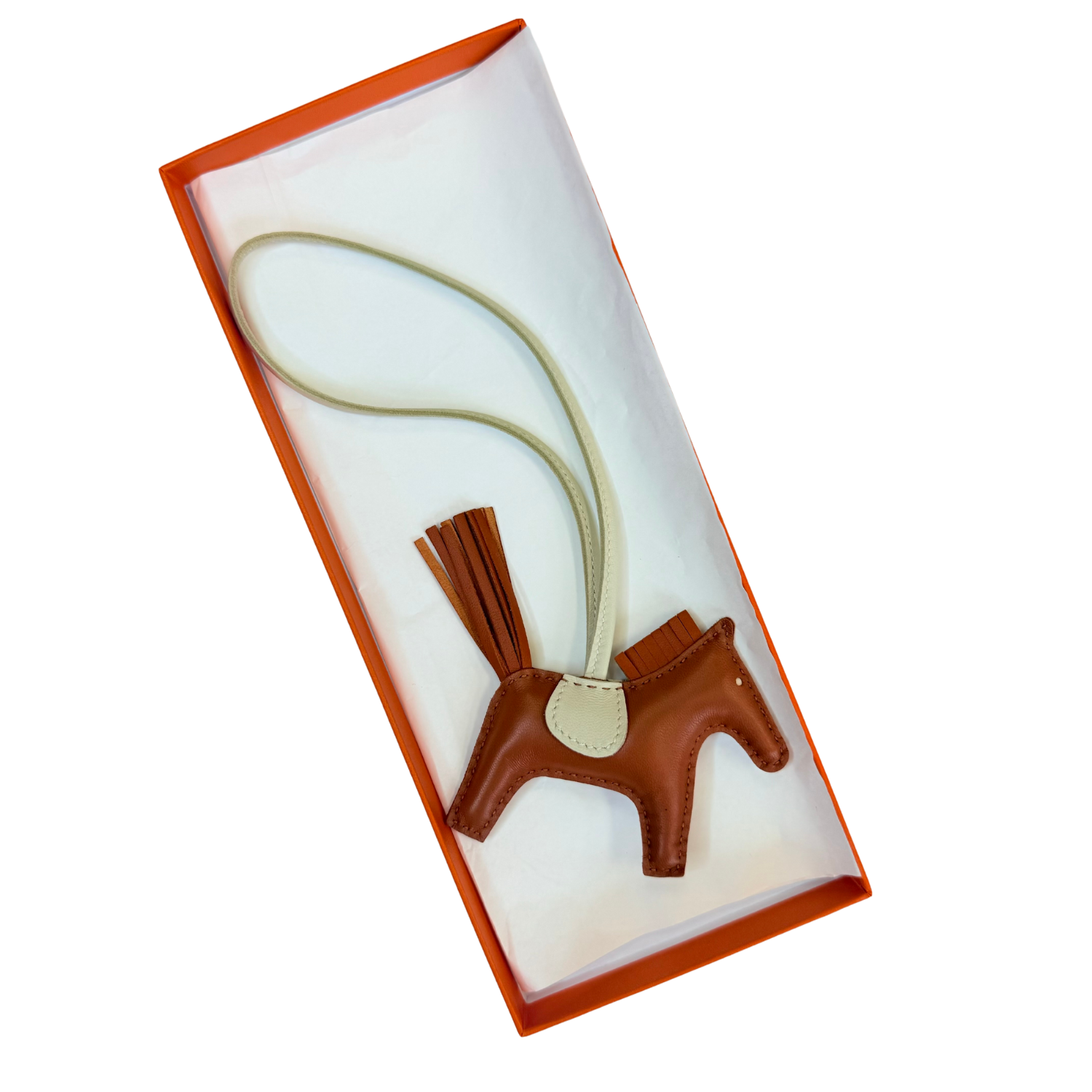 Hermès Milo Grigri Rodeo Pegase Bag Charm Gold Craie 2024