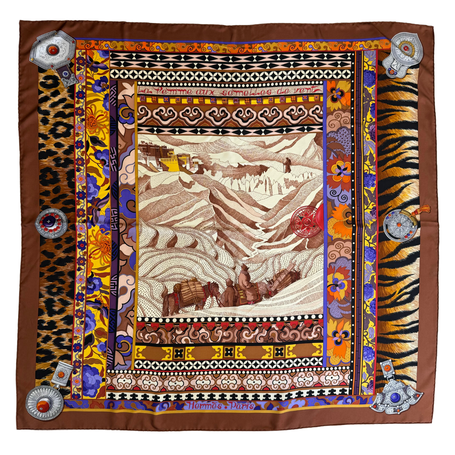 Hermès Silk La Femme Semelles Scarf