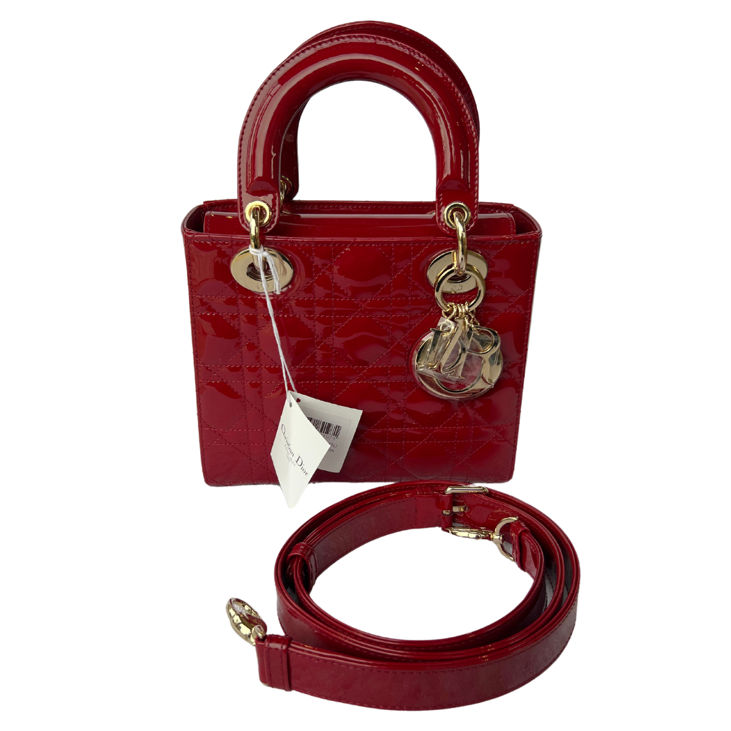 Lady Dior (Small) Cherry Red
