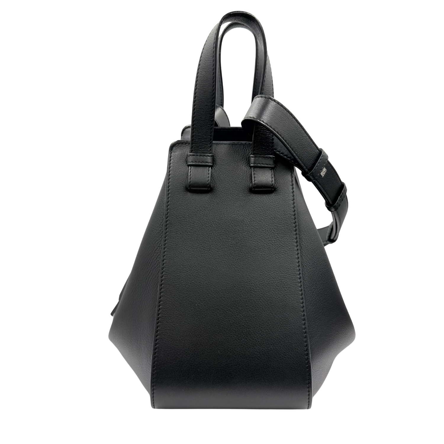 Loewe Leather Puzzle Crossbody Hammock Bag Black