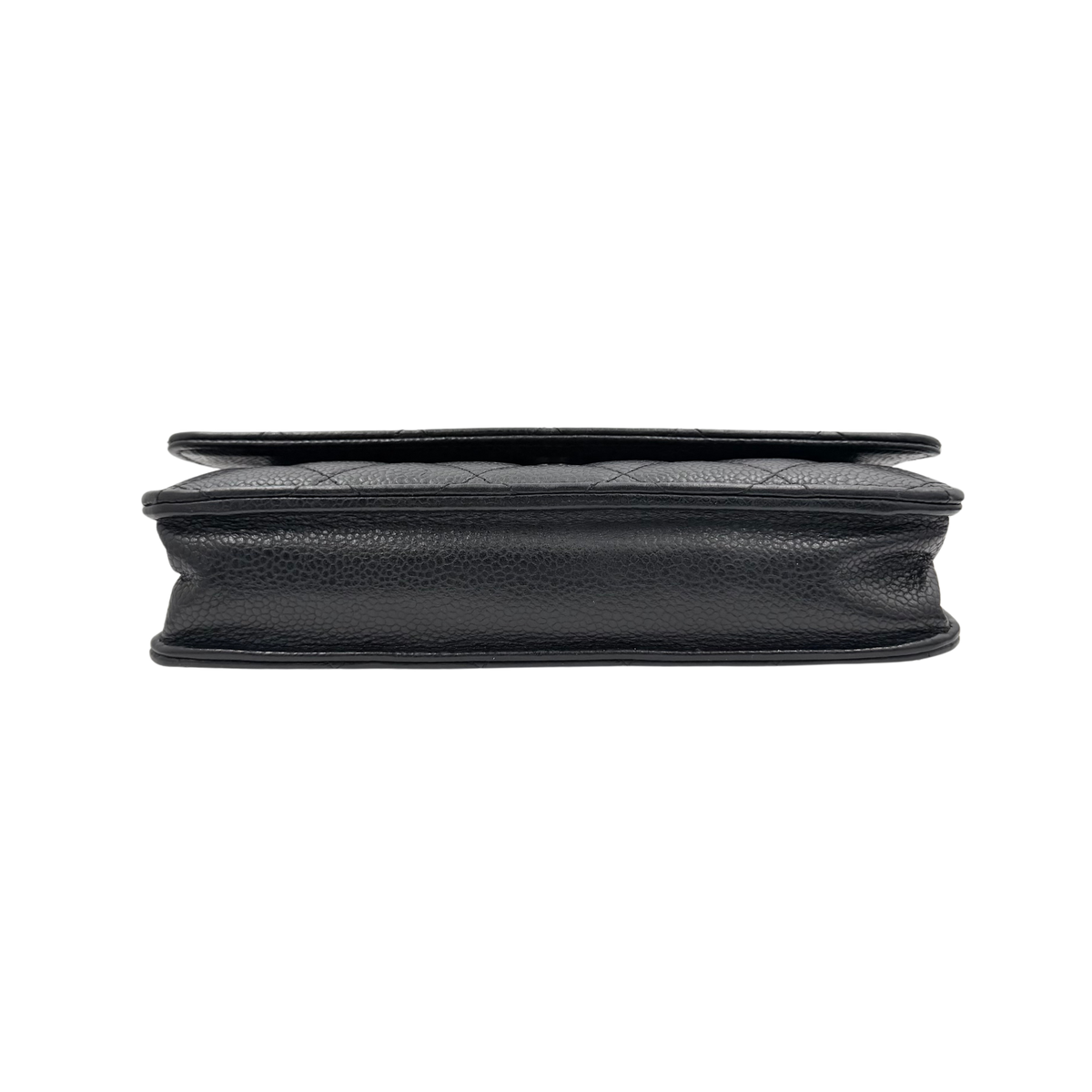 Chanel black caviar Wallet on Chain, base view