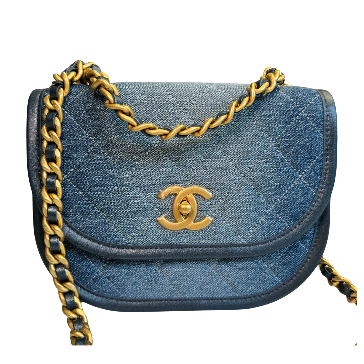 Chanel Small Messenger Denim Bag