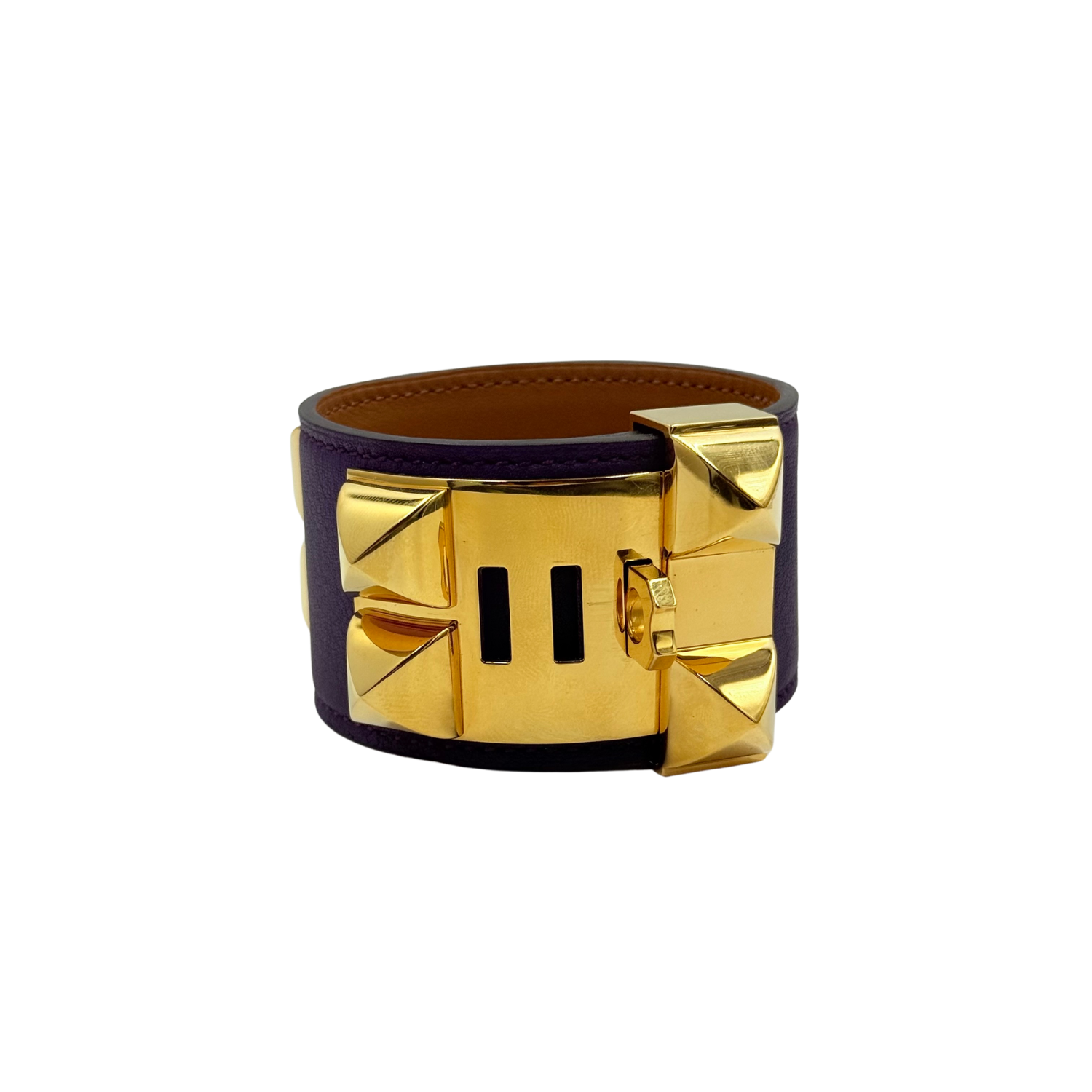 Hermès Small Collier de Chien Bracelet Purple