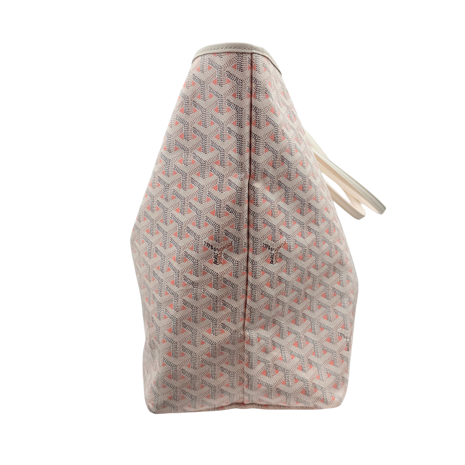 Goyard Goyardine Saint Louis Claire Voie GM Tote White & Pink