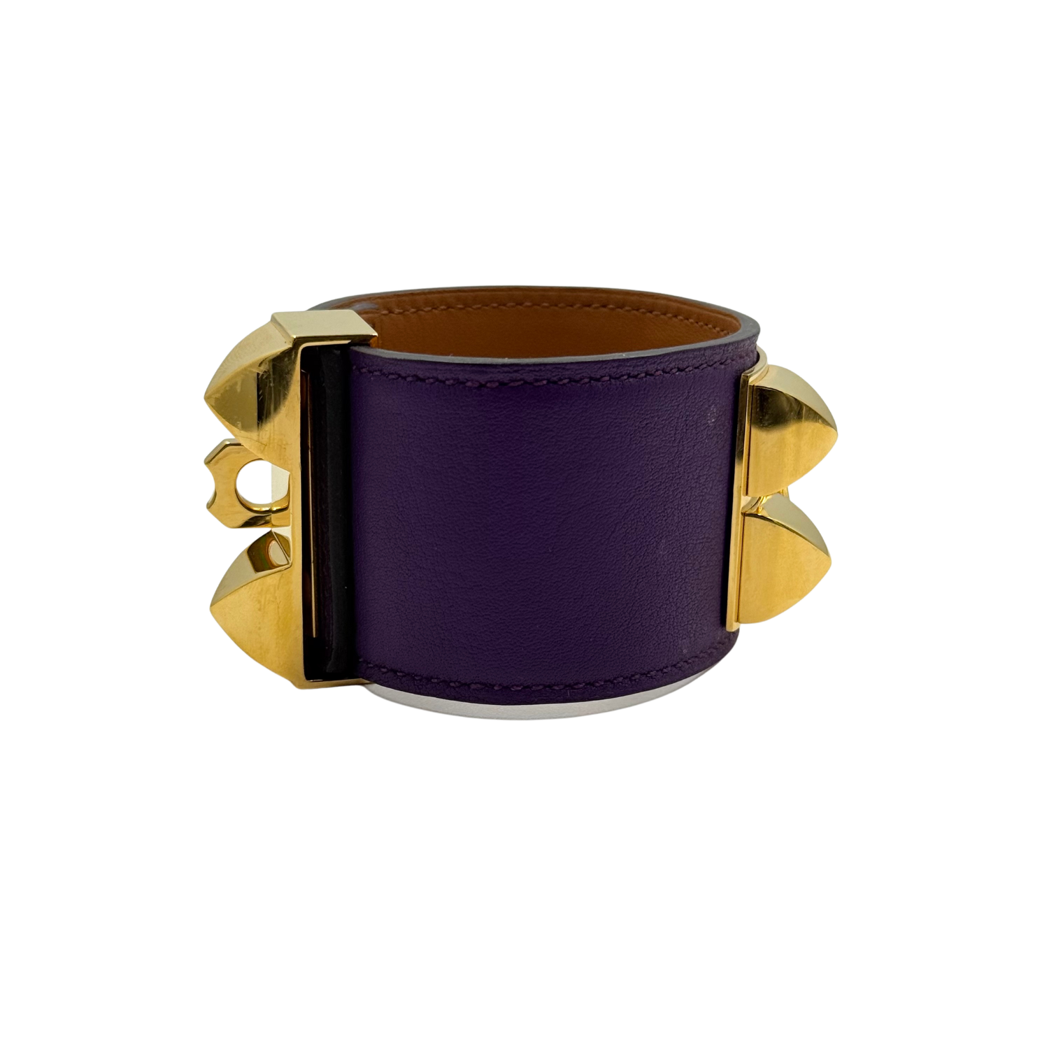 Hermès Small Collier de Chien Bracelet Purple
