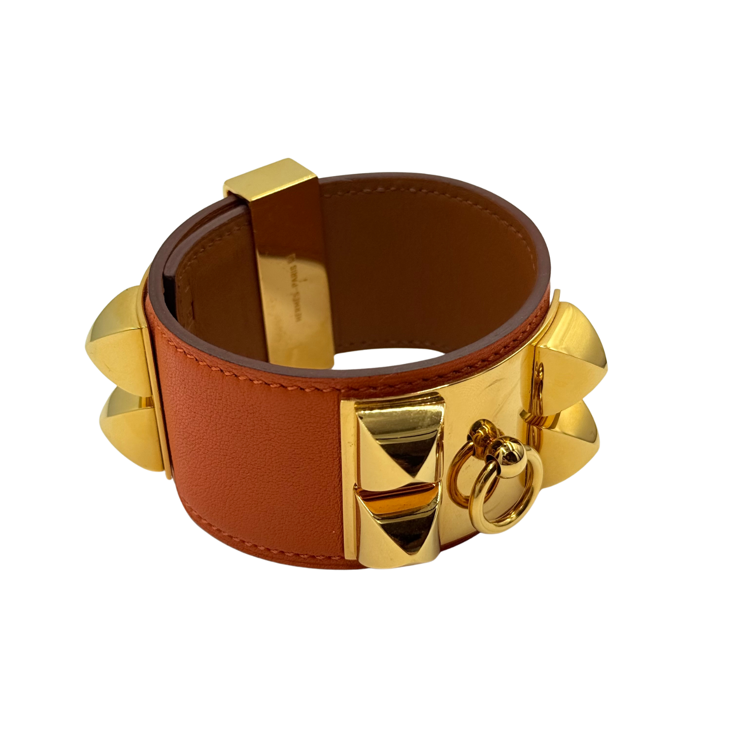 Hermès Small Collier de Chien Bracelet Orange