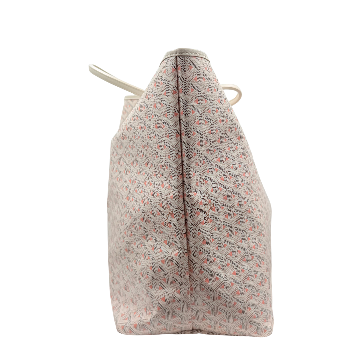 Goyard Goyardine Saint Louis Claire Voie GM Tote White & Pink