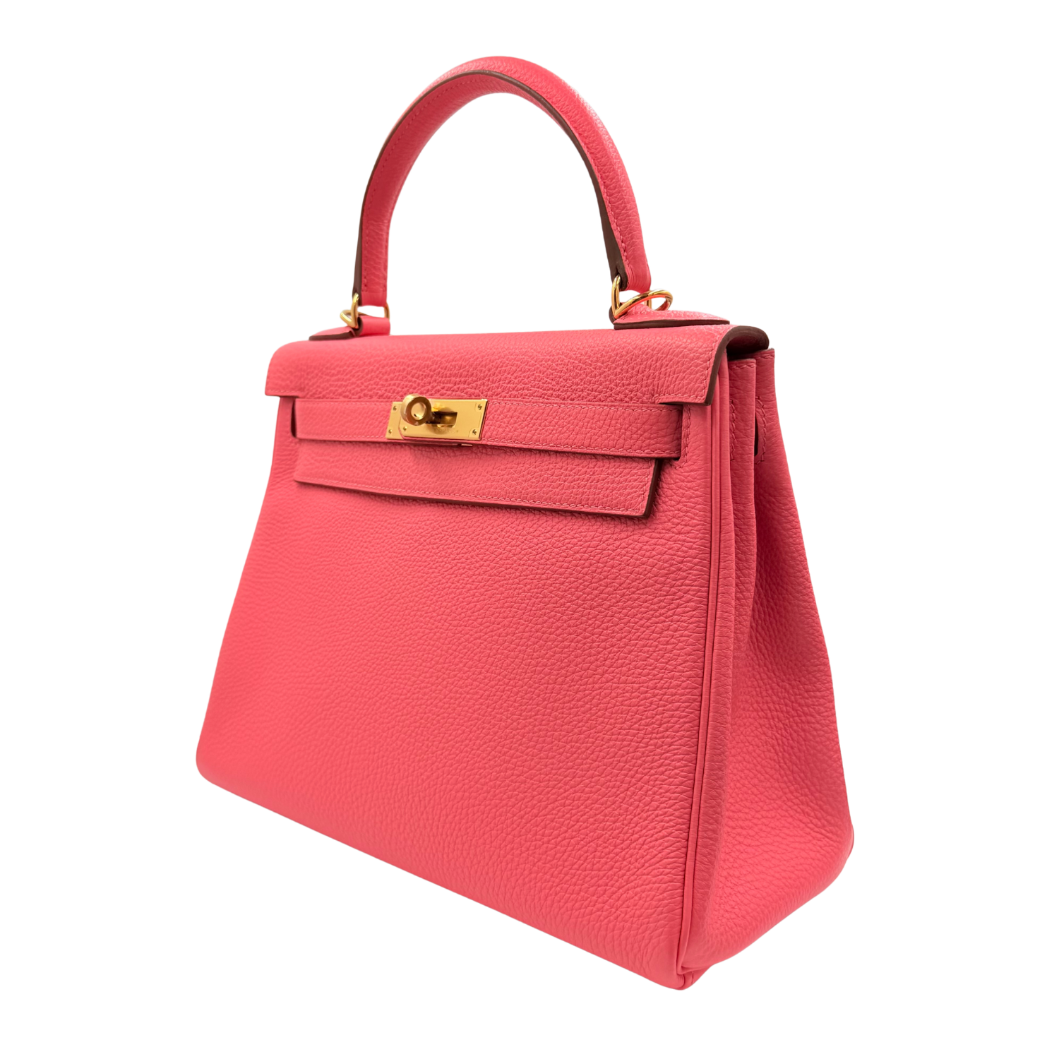 Kelly 28 Togo Pink Lipstick Gold Hardware