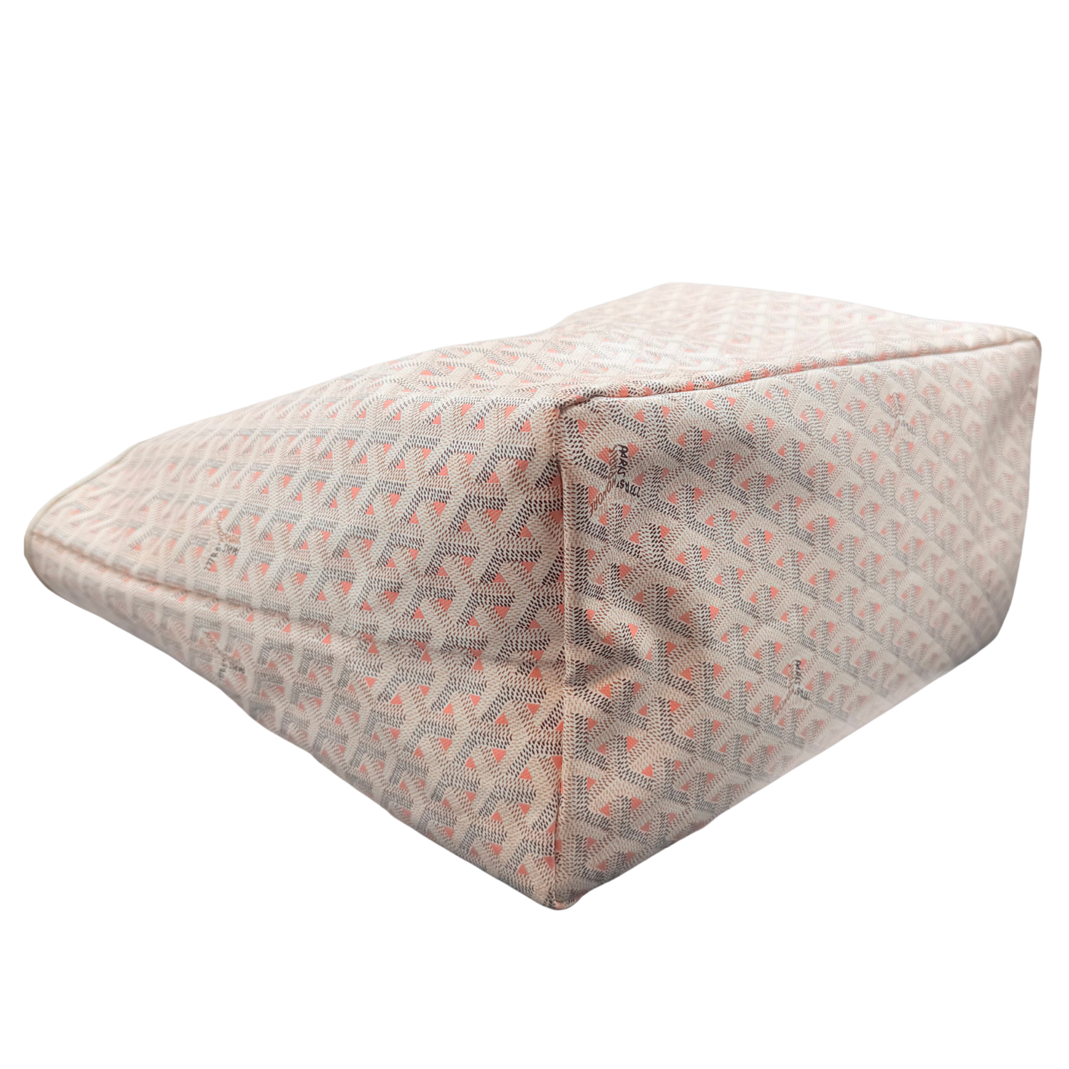Goyard Goyardine Saint Louis Claire Voie GM Tote White & Pink
