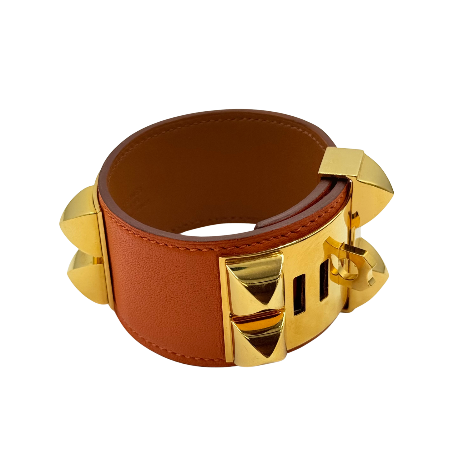 Hermès Small Collier de Chien Bracelet Orange