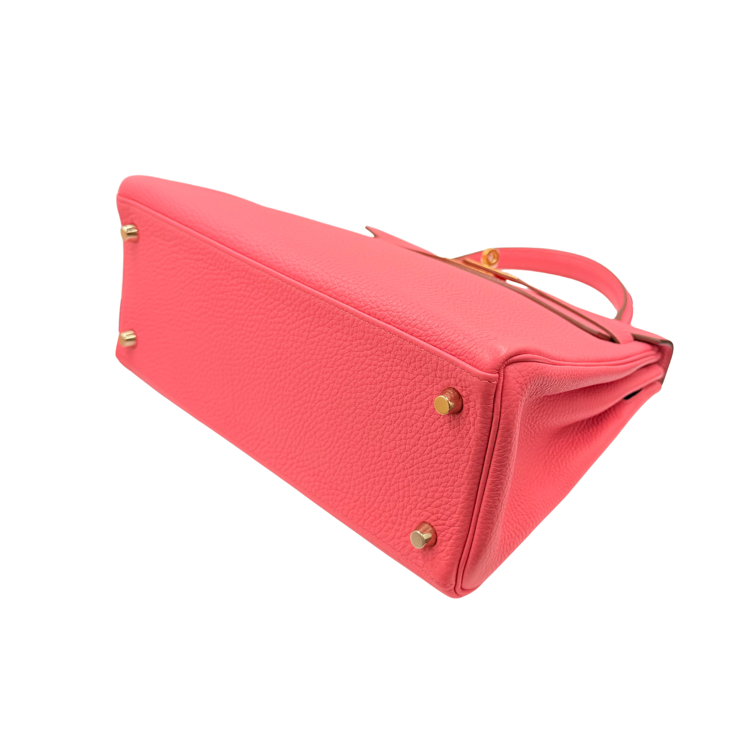 Kelly 28 Togo Pink Lipstick Gold Hardware