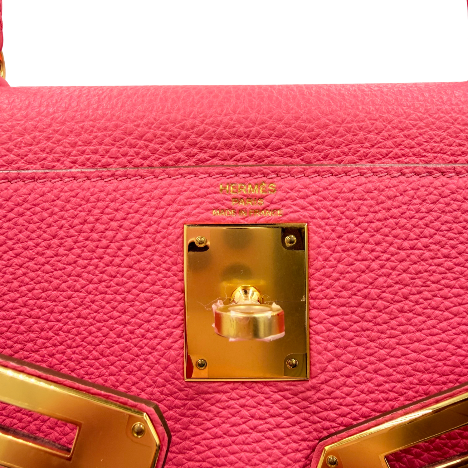 Kelly 28 Togo Pink Lipstick Gold Hardware
