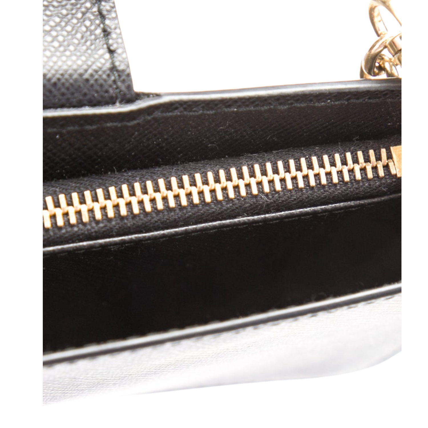 Prada Small Saffiano Metal Phone Wristlet Black