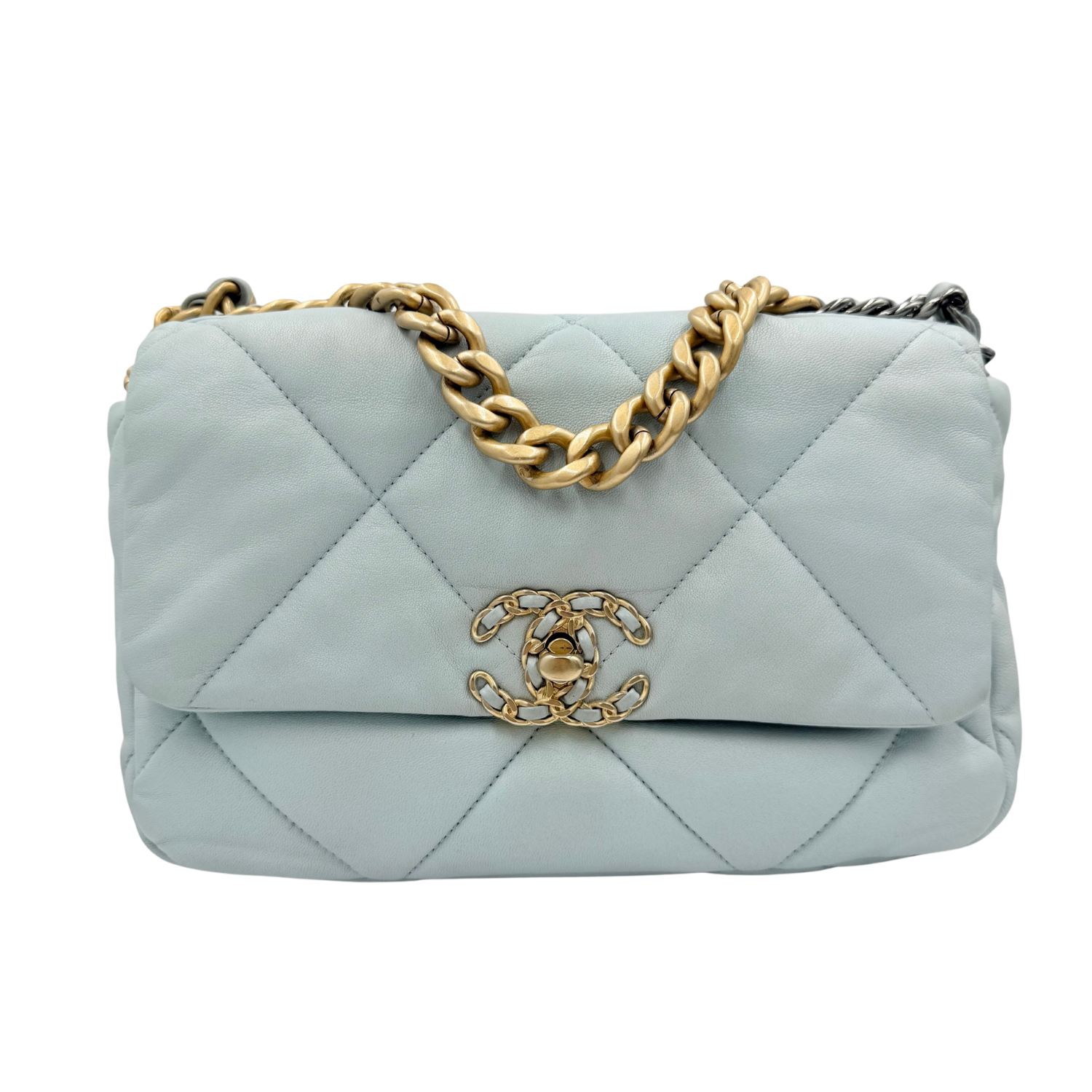 Chanel Medium 19 Flap Bag Sky Blue