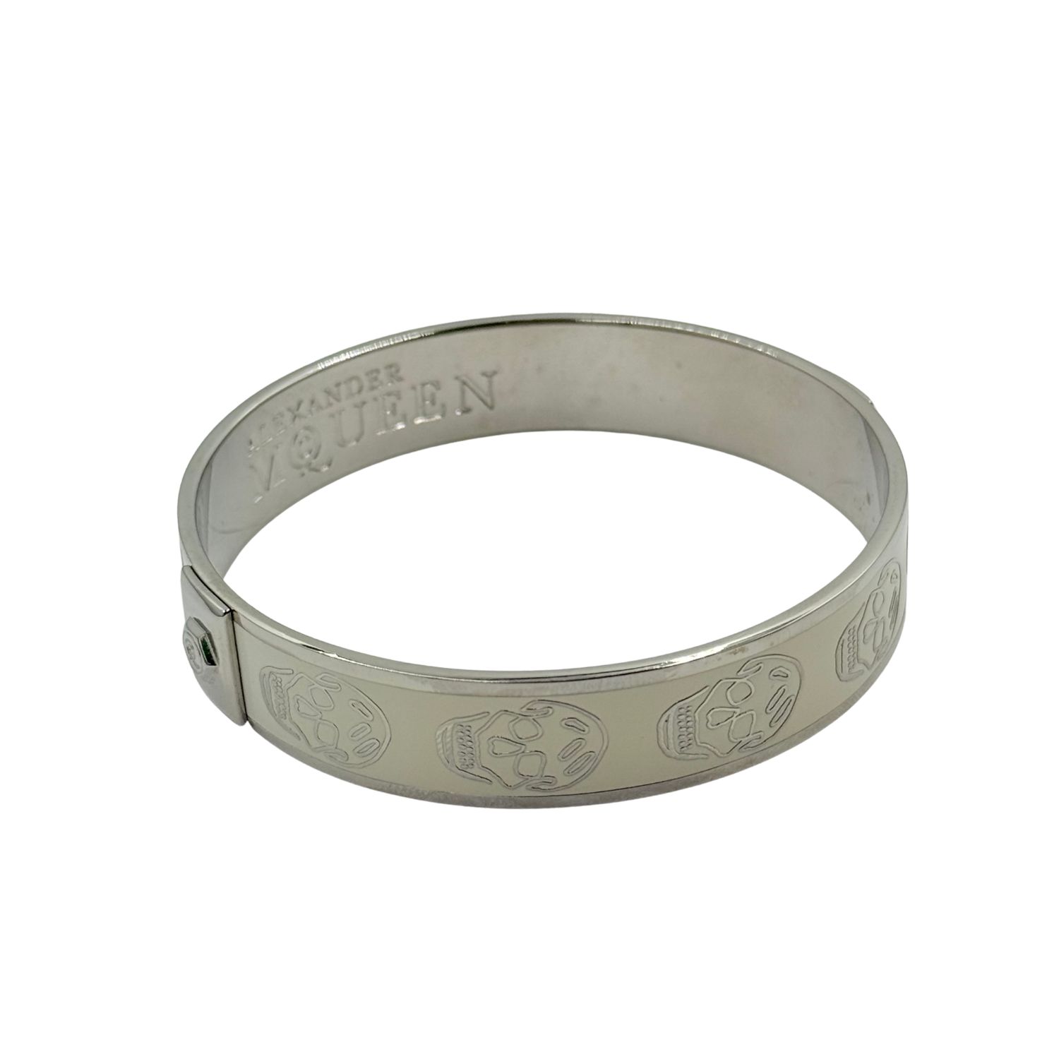 Alexander McQueen Small Enamel Skull Bangle