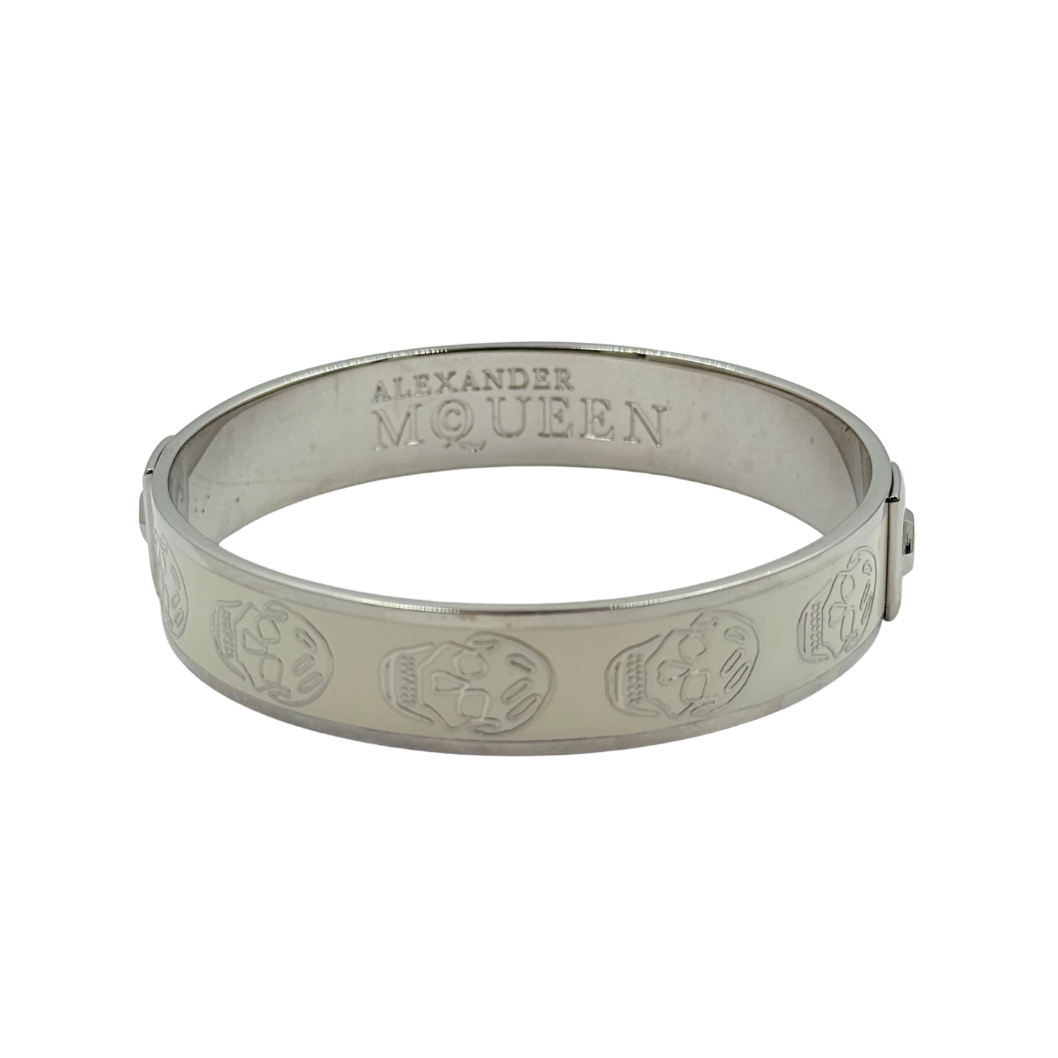 Alexander McQueen Small Enamel Skull Bangle