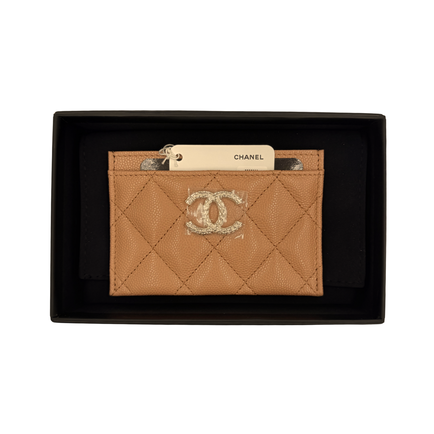 Chanel Interlocking CC Logo Cardholder Caramel