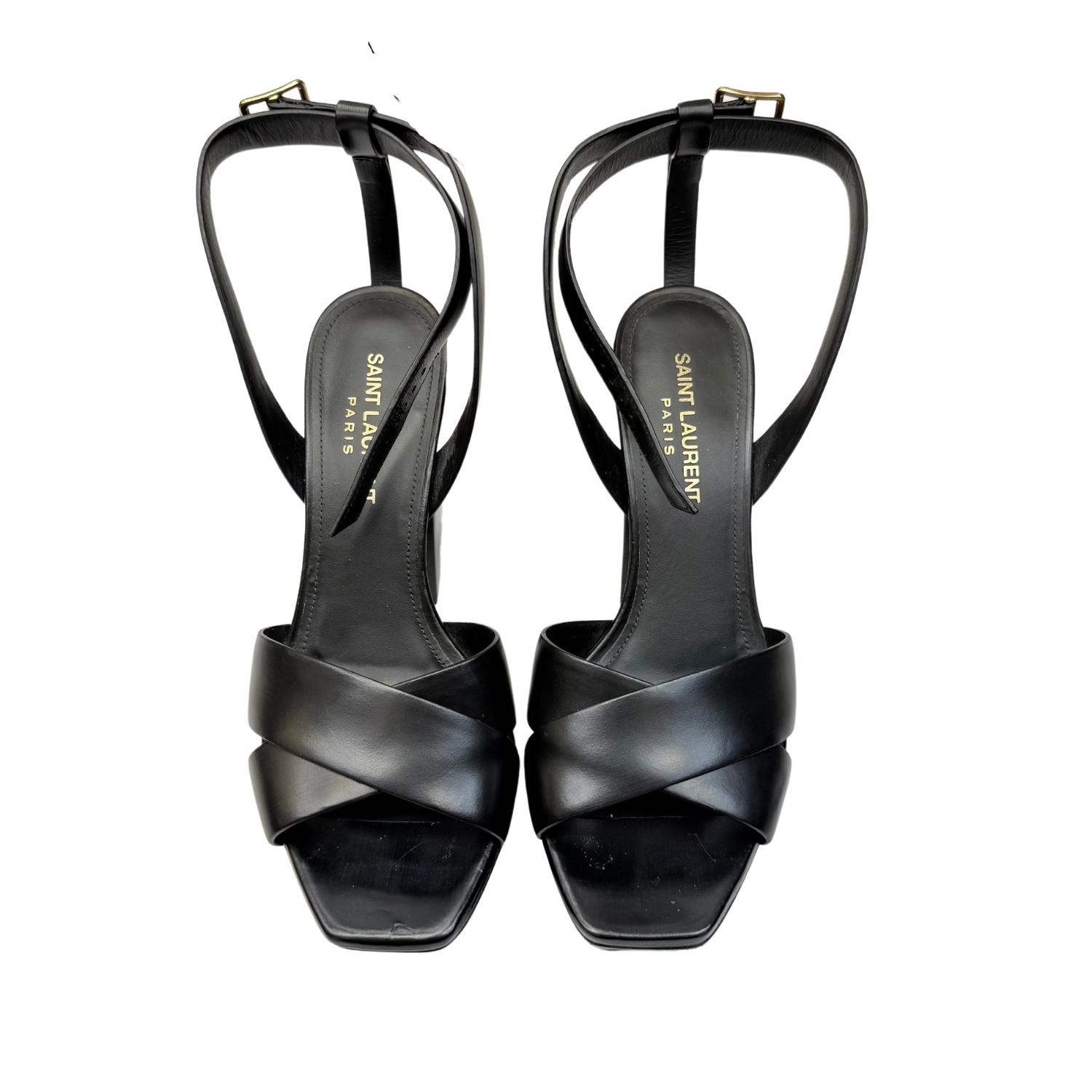 Yves Saint Laurent Farrah 80 Platform Sandals Black