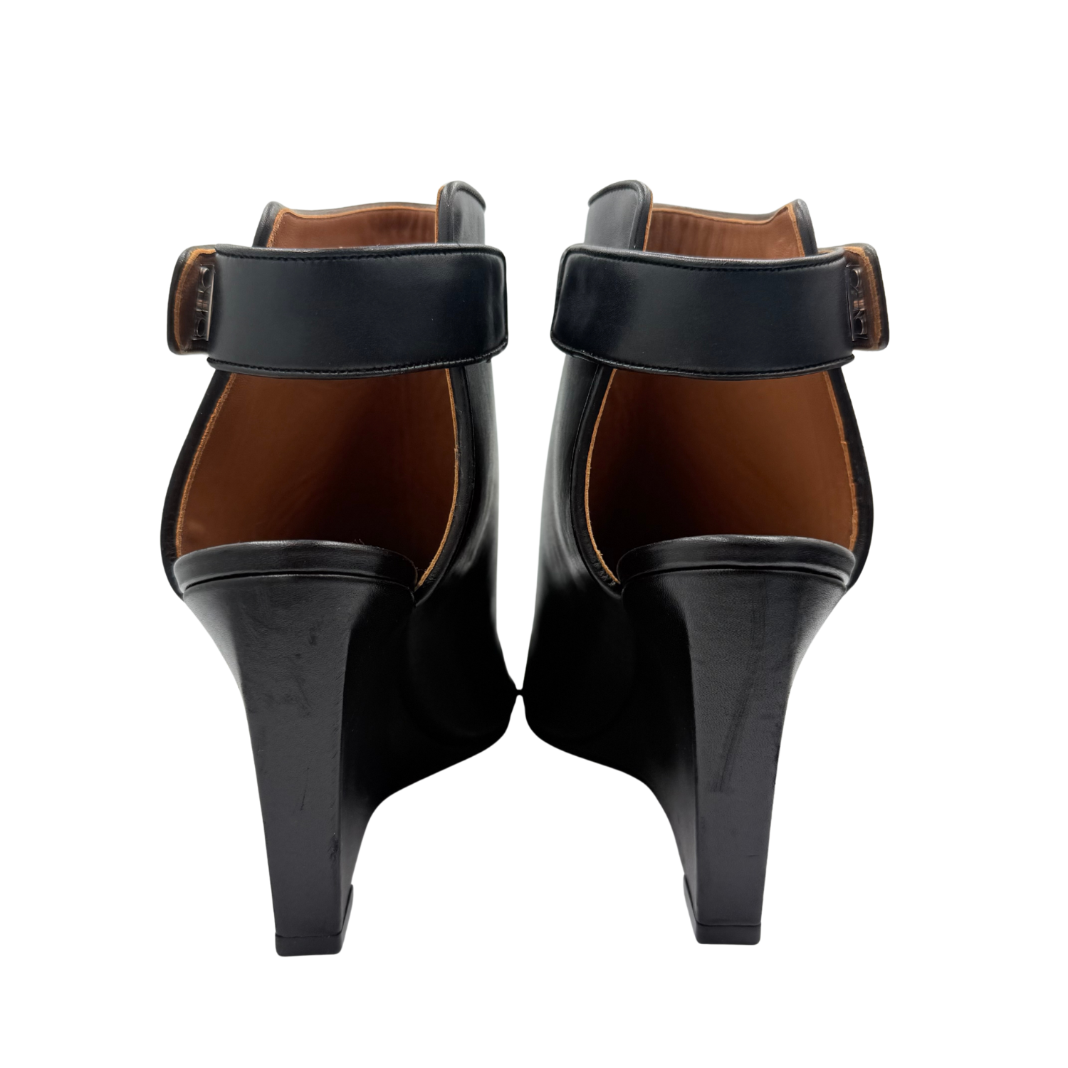 Givenchy Leather Wedge Sandals Black