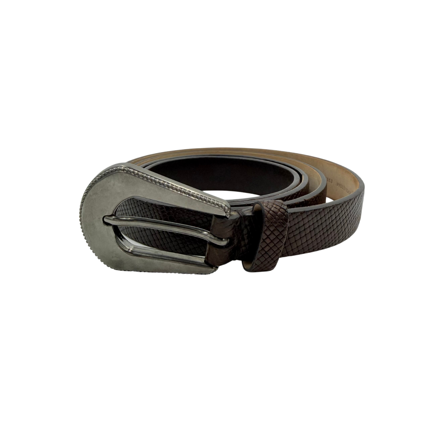 Brunello Cucinelli Thin Leather Belt Brown