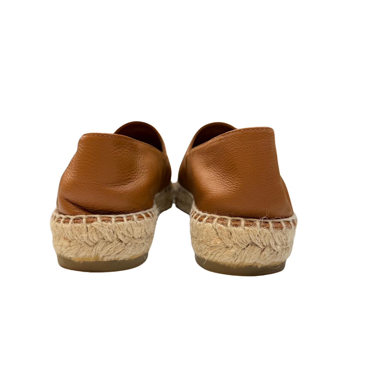 Chanel Interlocking CC Calfskin Espadrilles Camel Brown