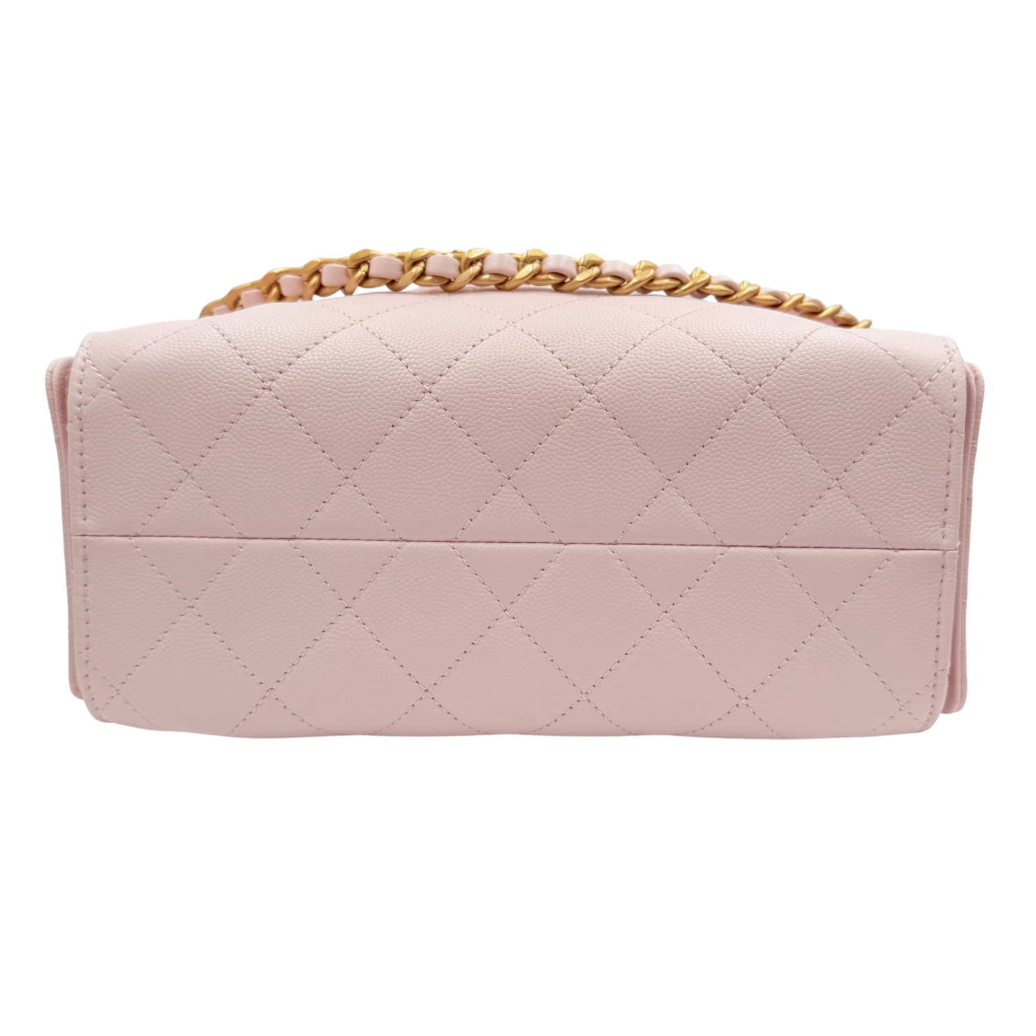 Chanel Mini Quilted Caviar Leather Chanel 25 Handbag Light Pink