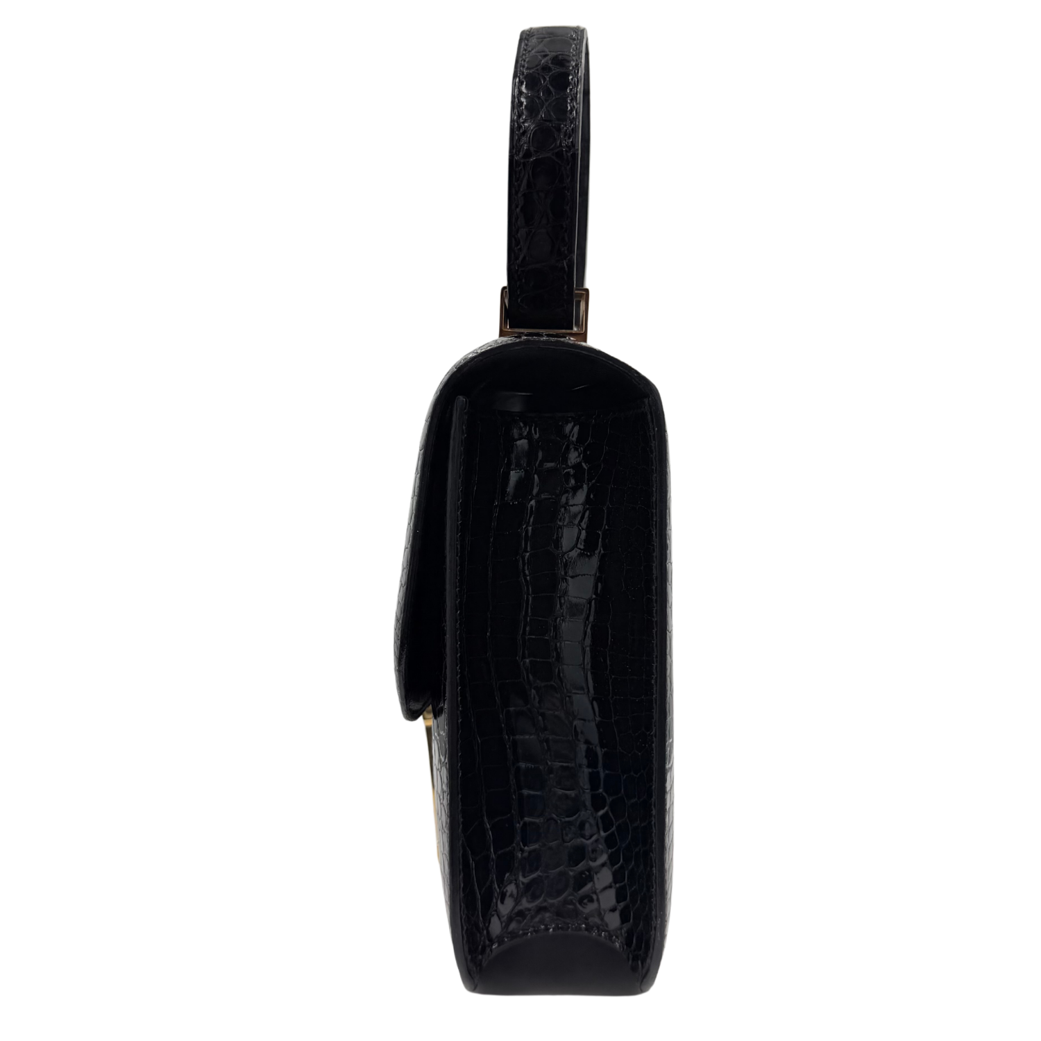 Vintage Constance 24 Black Crocodile with Gold Hardware