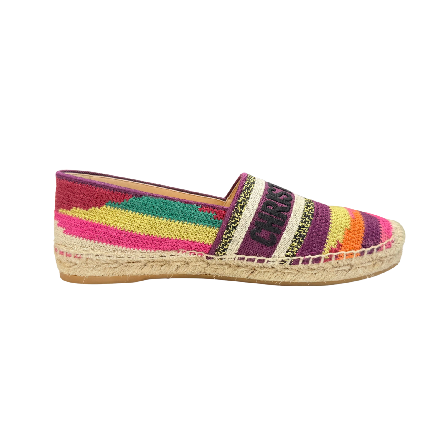 Christian Dior Granville Patchwork Cotton Espadrilles Multicolor