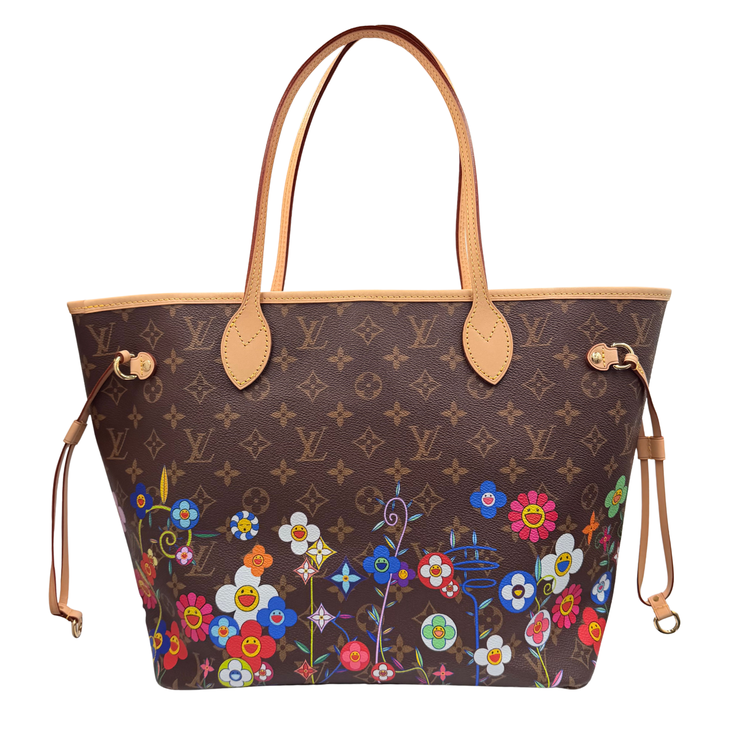 Louis Vuitton LV X Takashi Murakami Monogram Flowers Neverfull MM