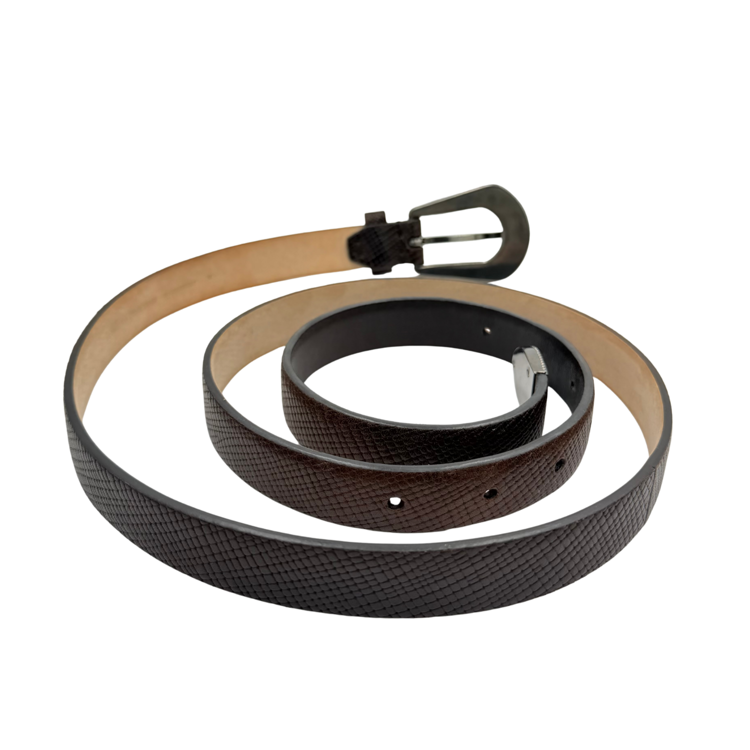 Brunello Cucinelli Thin Leather Belt Brown