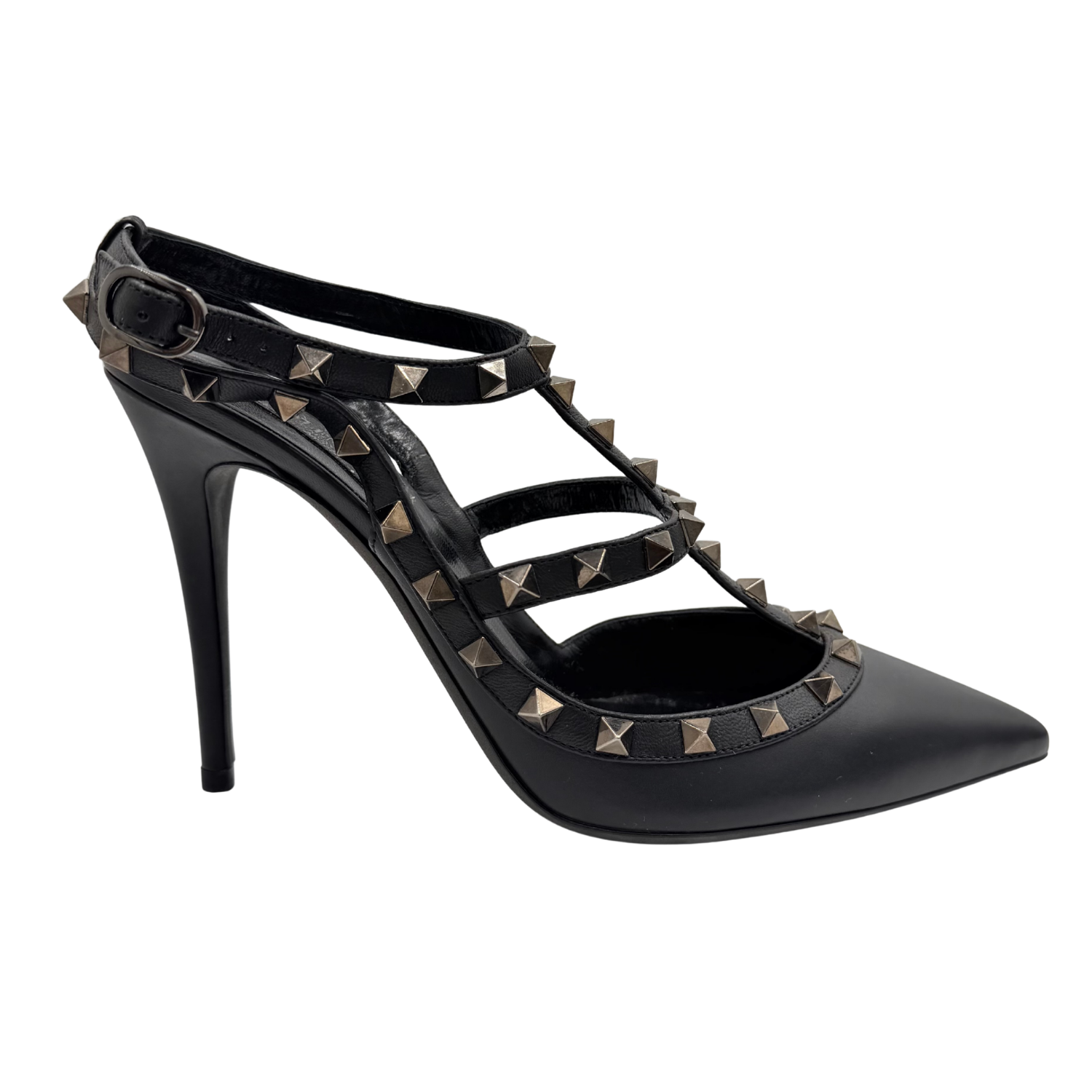 Valentino Rockstud T-Strap Black Size 40