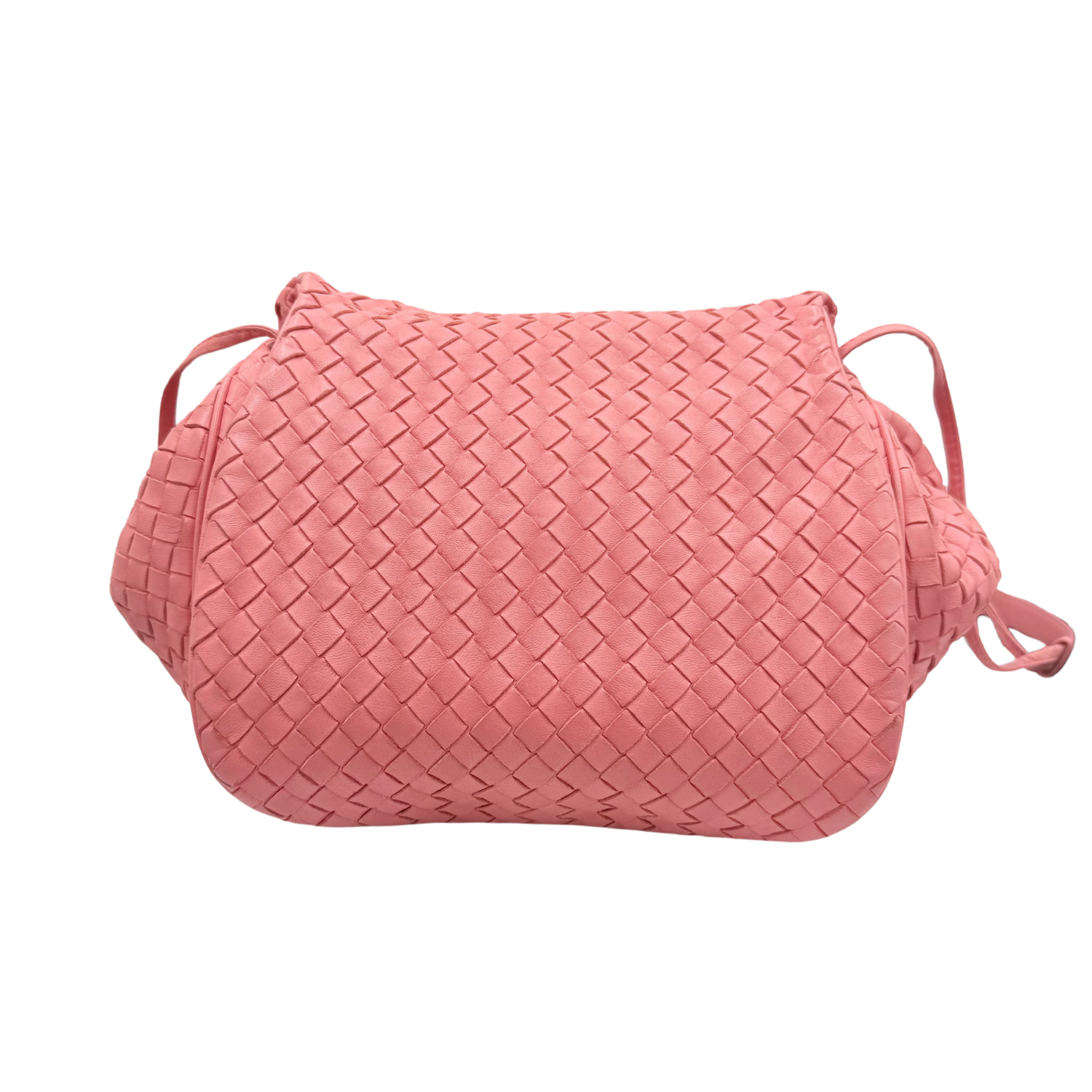 Bottega Veneta Intrecciato Medium Crossbody Flap Bag Pink
