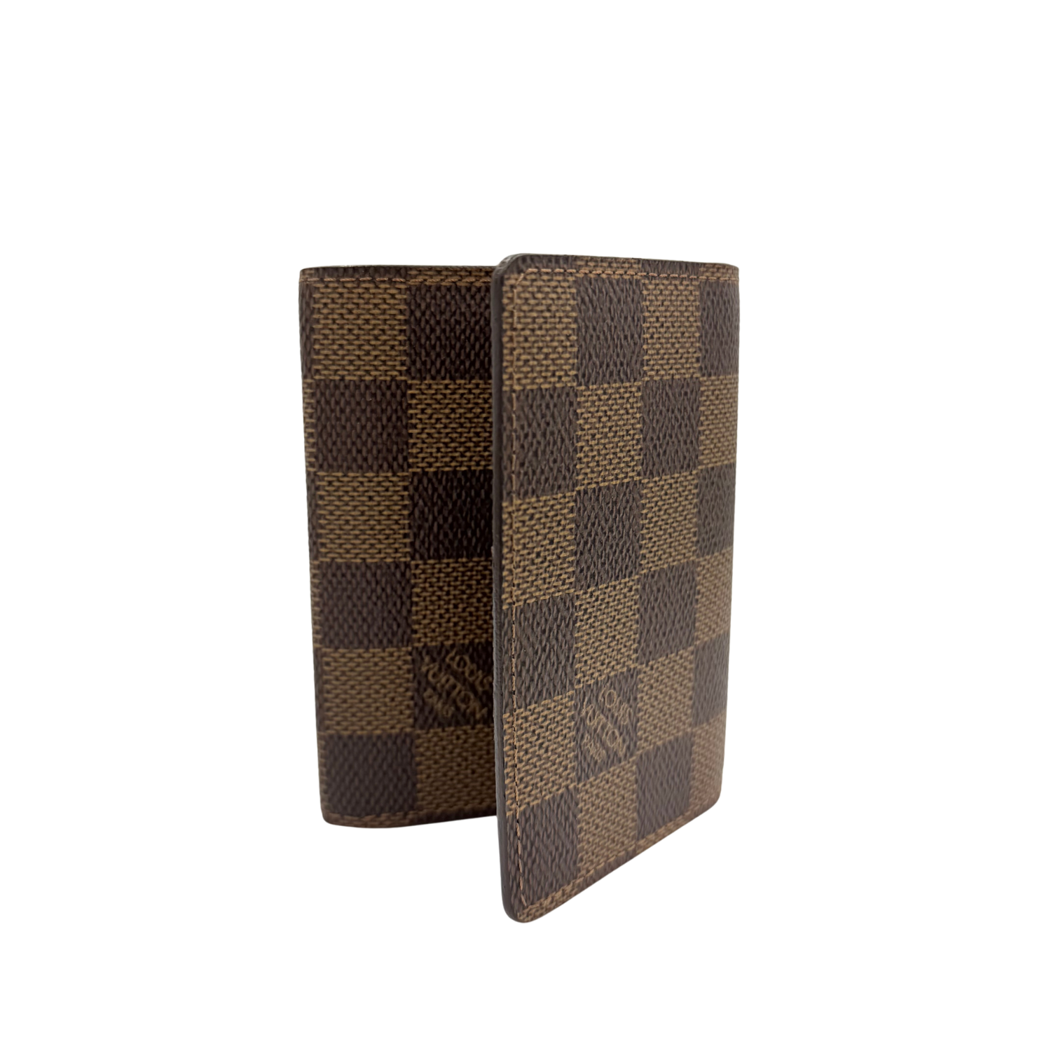 Louis Vuitton Damier Ebene Pattern Card Holder Brown