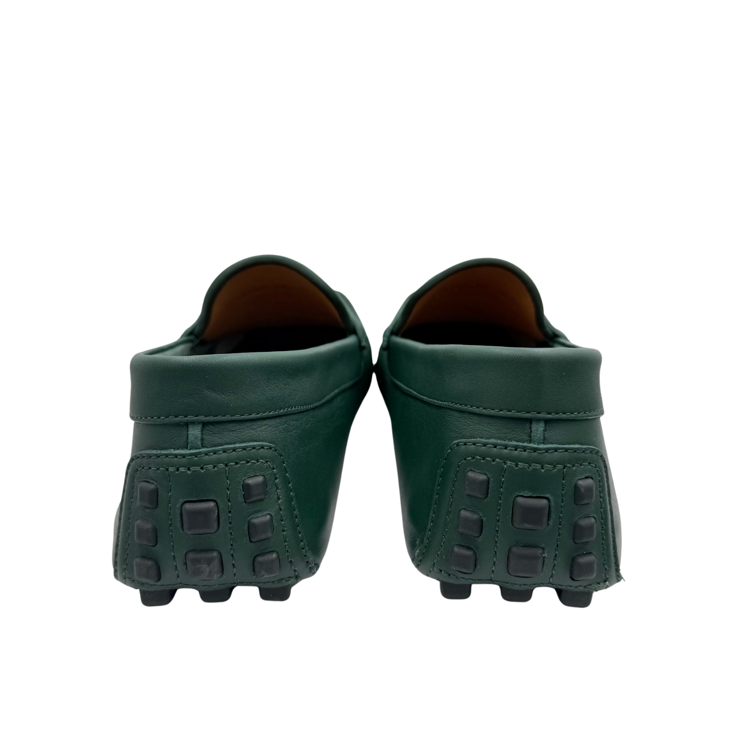 Gucci Leather Driver Loafers Green