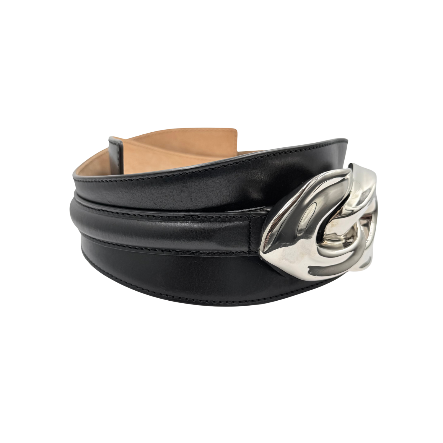 Alexander McQueen Sculpt Corset Leather Belt Black 75