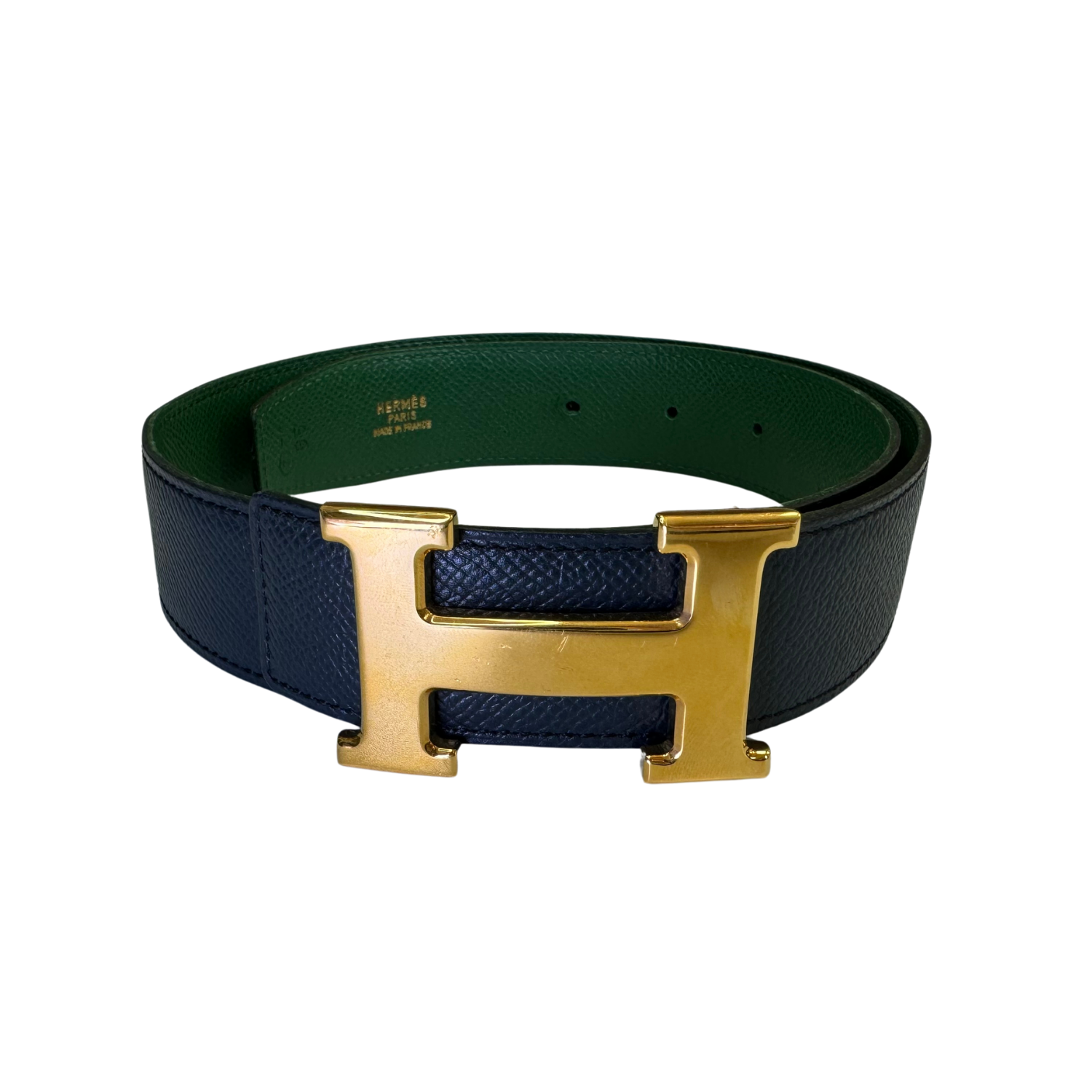 Hermès Reversible Constance H Belt Yellow Plated Gold