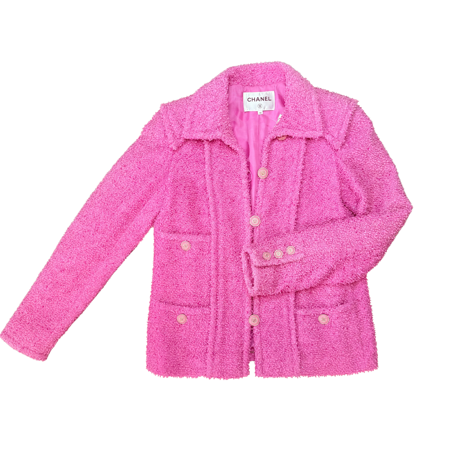 Chanel Terry Cloth Jacket Pink