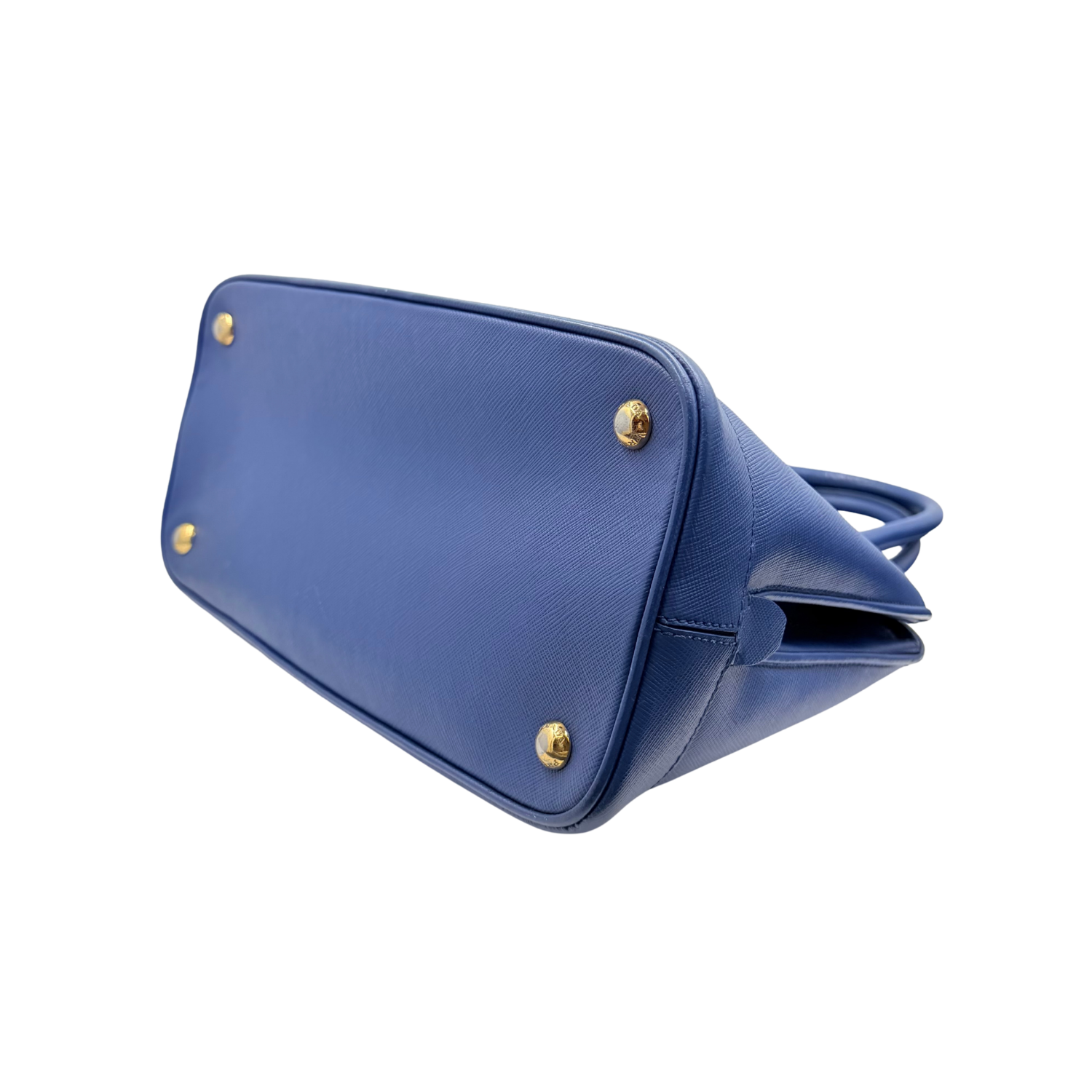 Prada Vintage Saffiano Lux Medium Open Promenade Tote Bluette