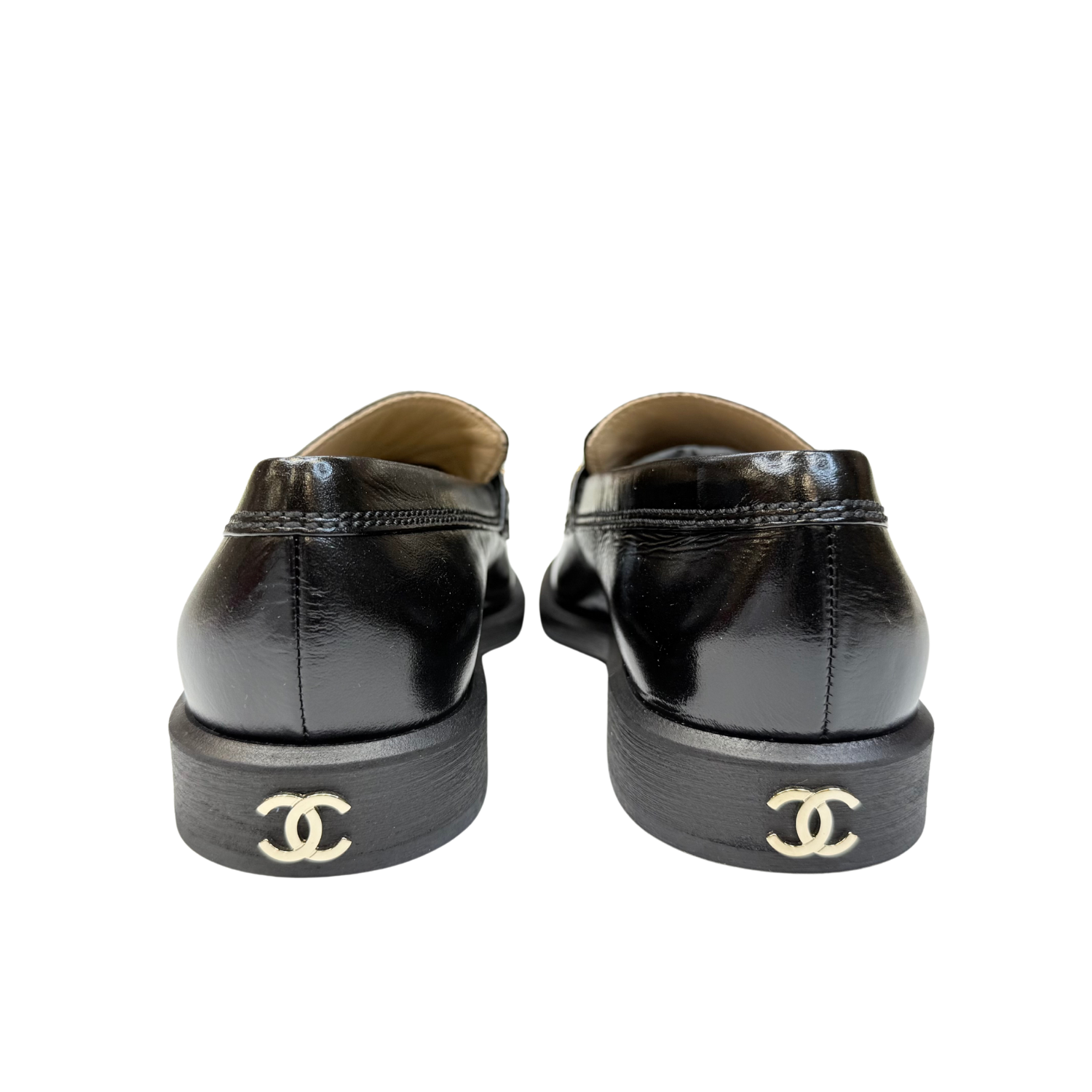 Chanel Interlocking CC 21 Moccasins Black