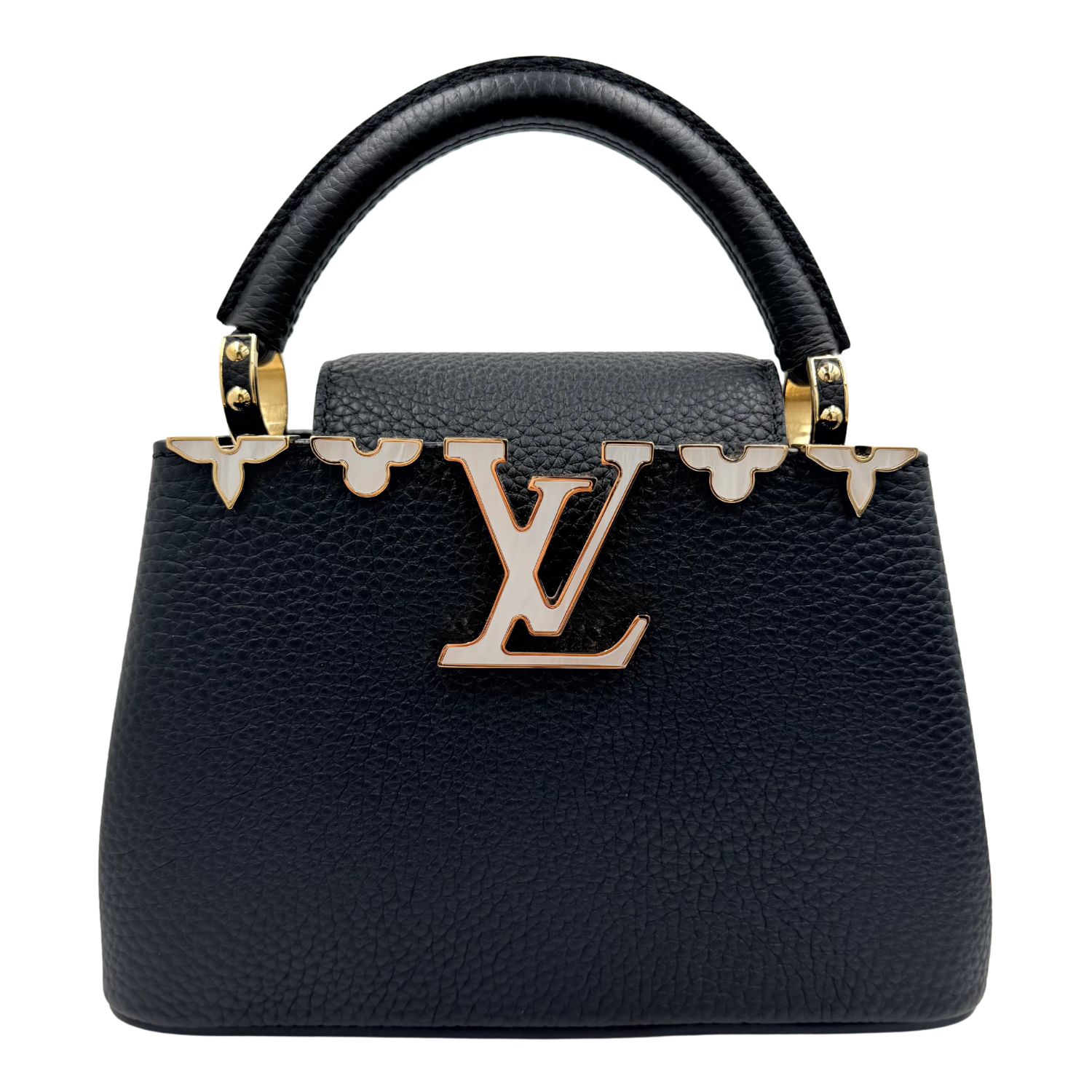 Louis Vuitton Mini Capucine Mother of Pearl Black