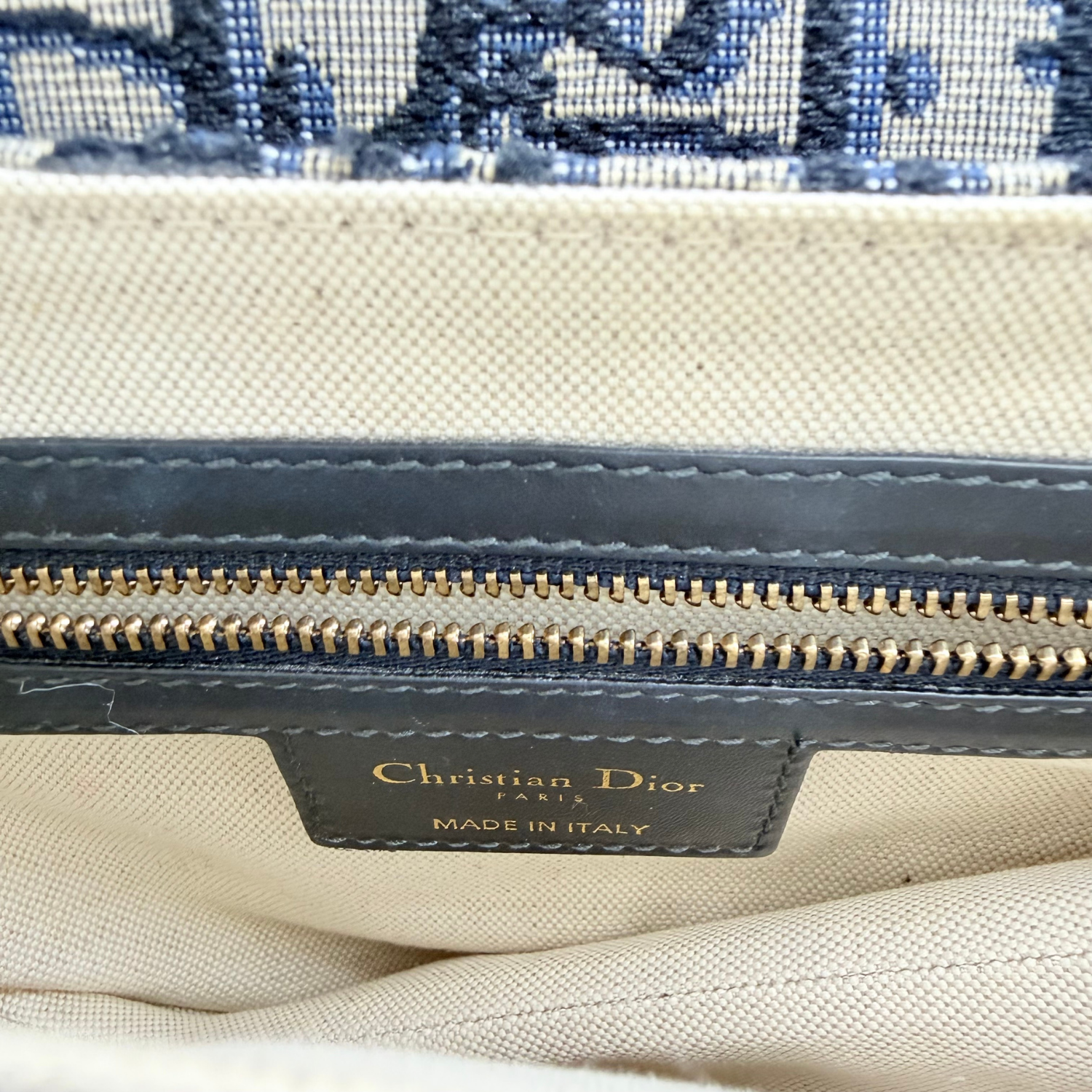 Christian Dior Saddle Bag Blue Dior Oblique Jacquard Canvas