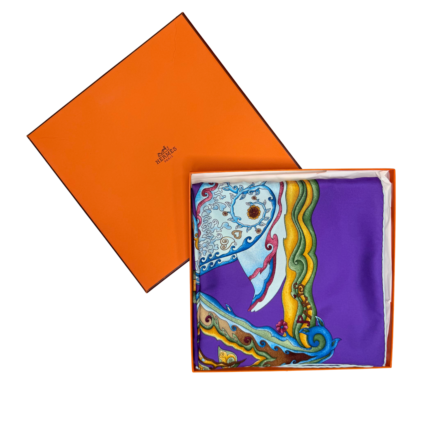 Hermès De Tout Coeur Silk Scarf