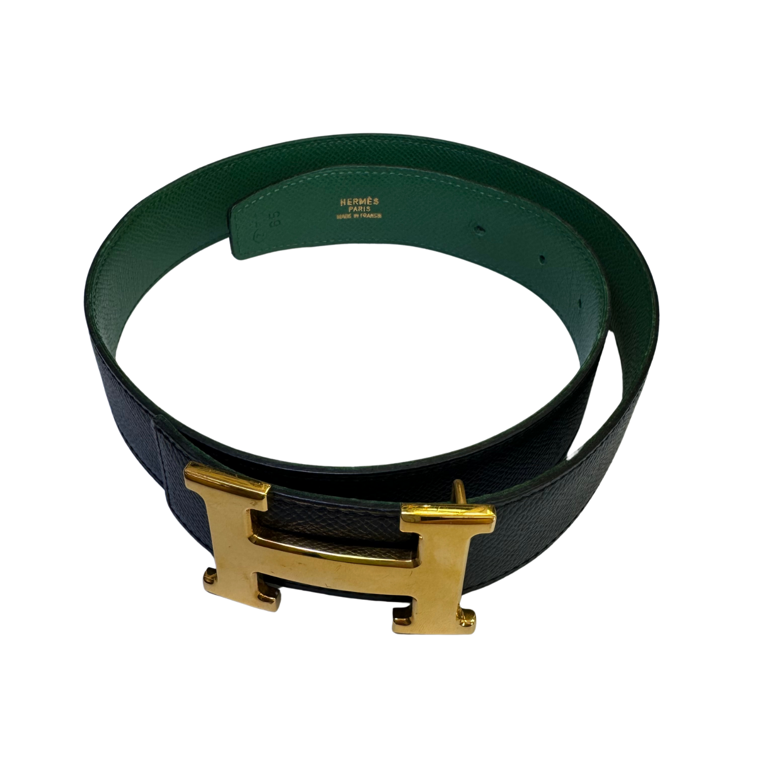 Hermès Reversible Constance H Belt Yellow Plated Gold