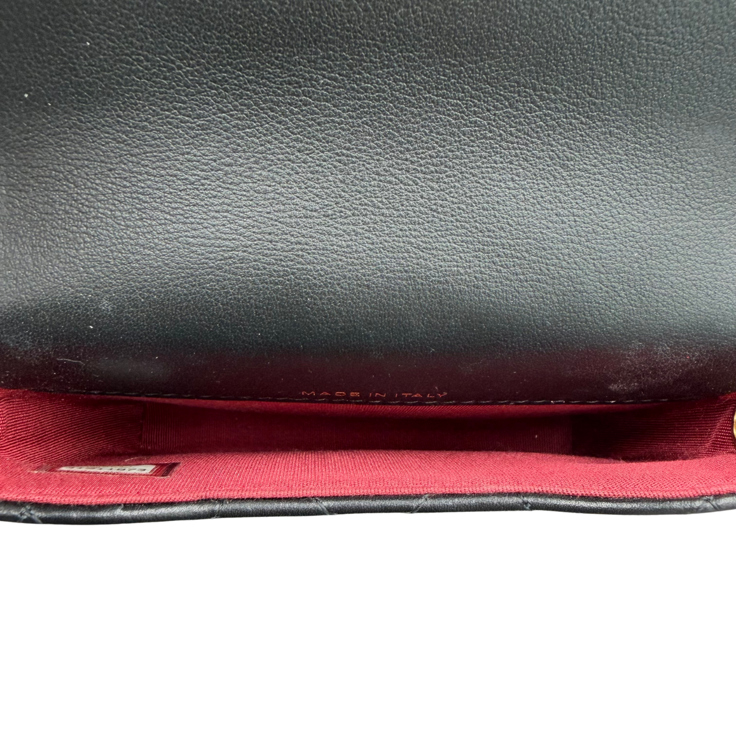Chanel Mini Flap Card Holder with Imitation Pearl Strap Wallet on Chain Black