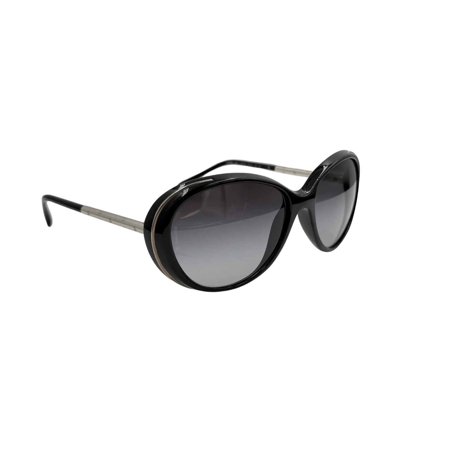 Chanel 6037 Sunglasses Black and Silver