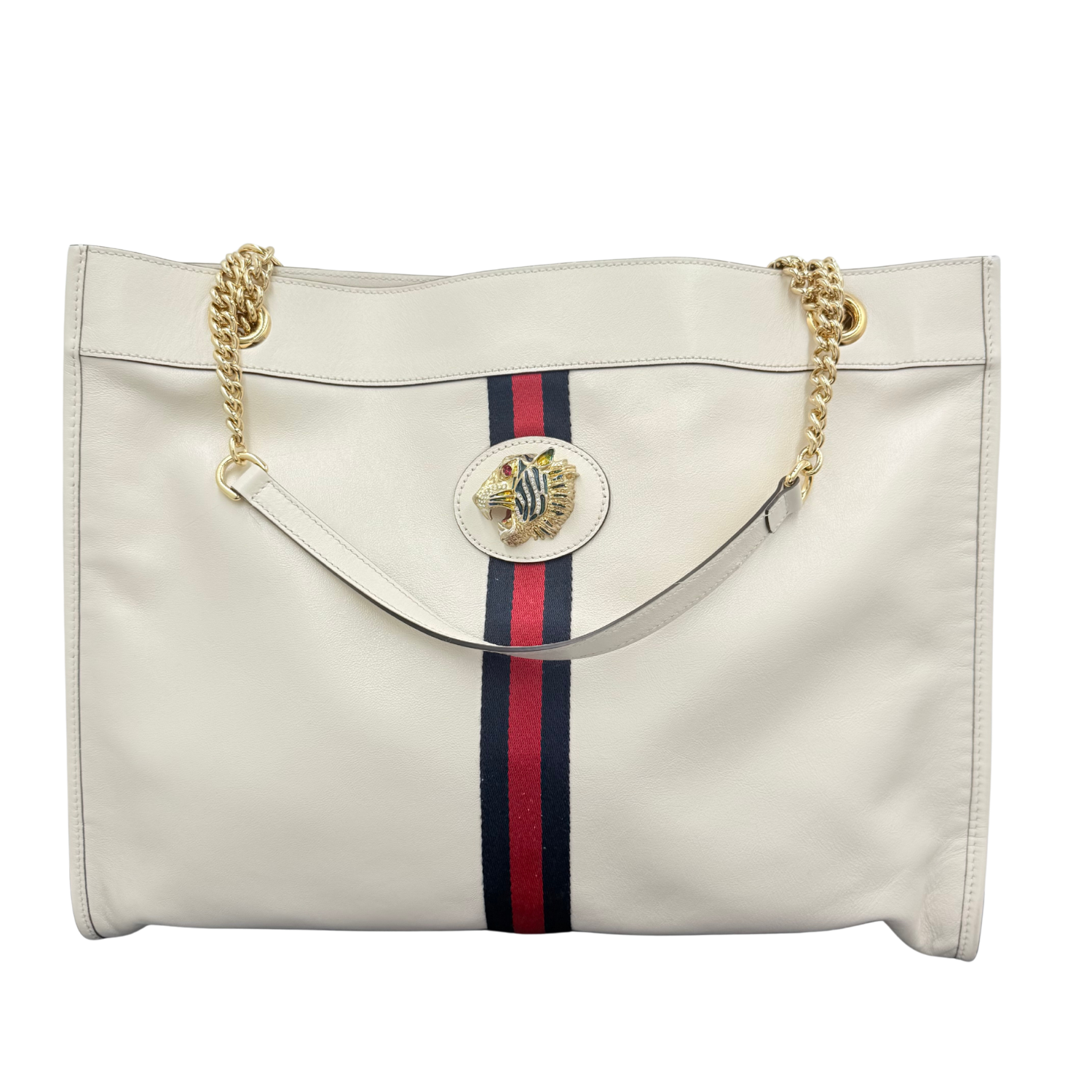 Gucci Leather Rajah Large White