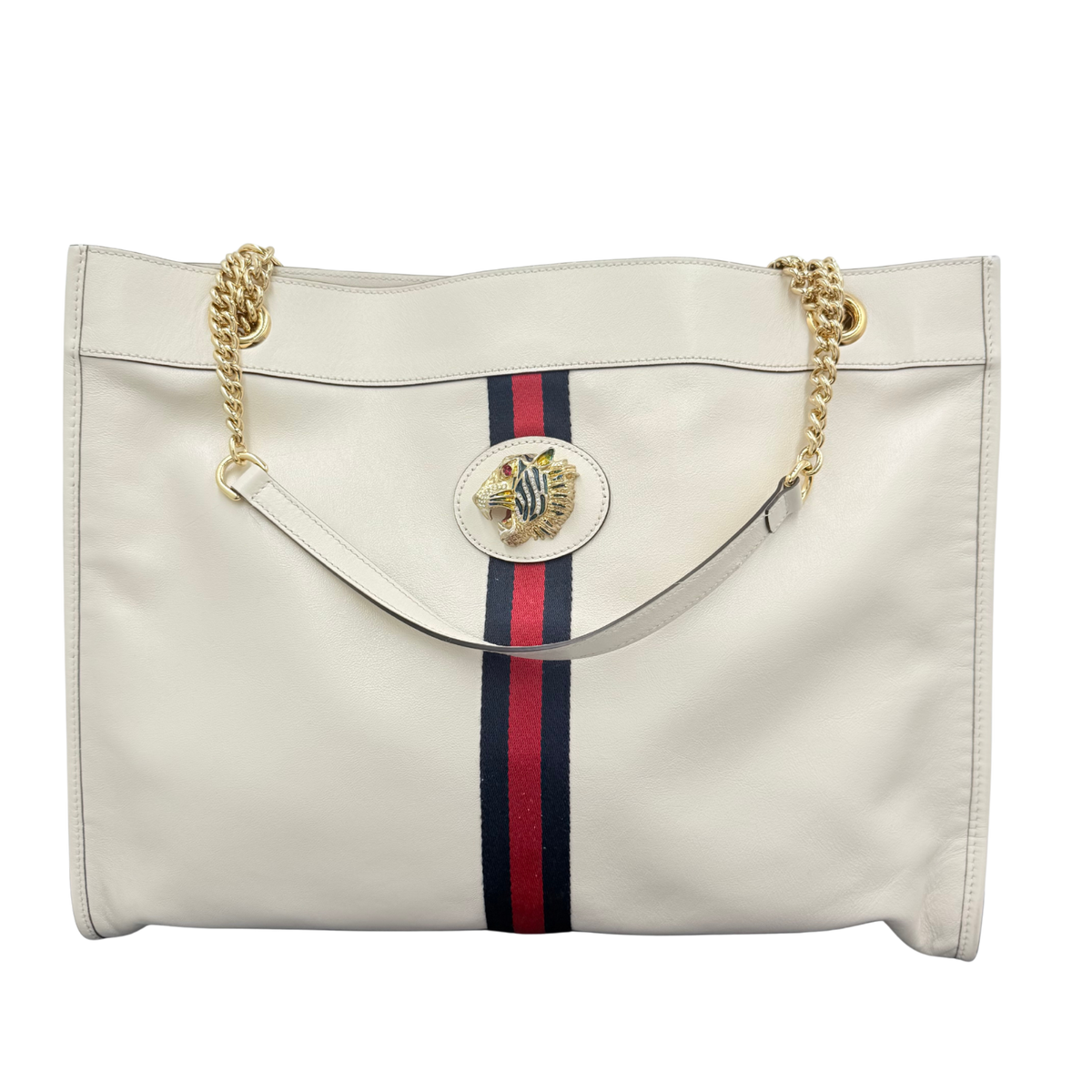 Gucci Leather Rajah Large White