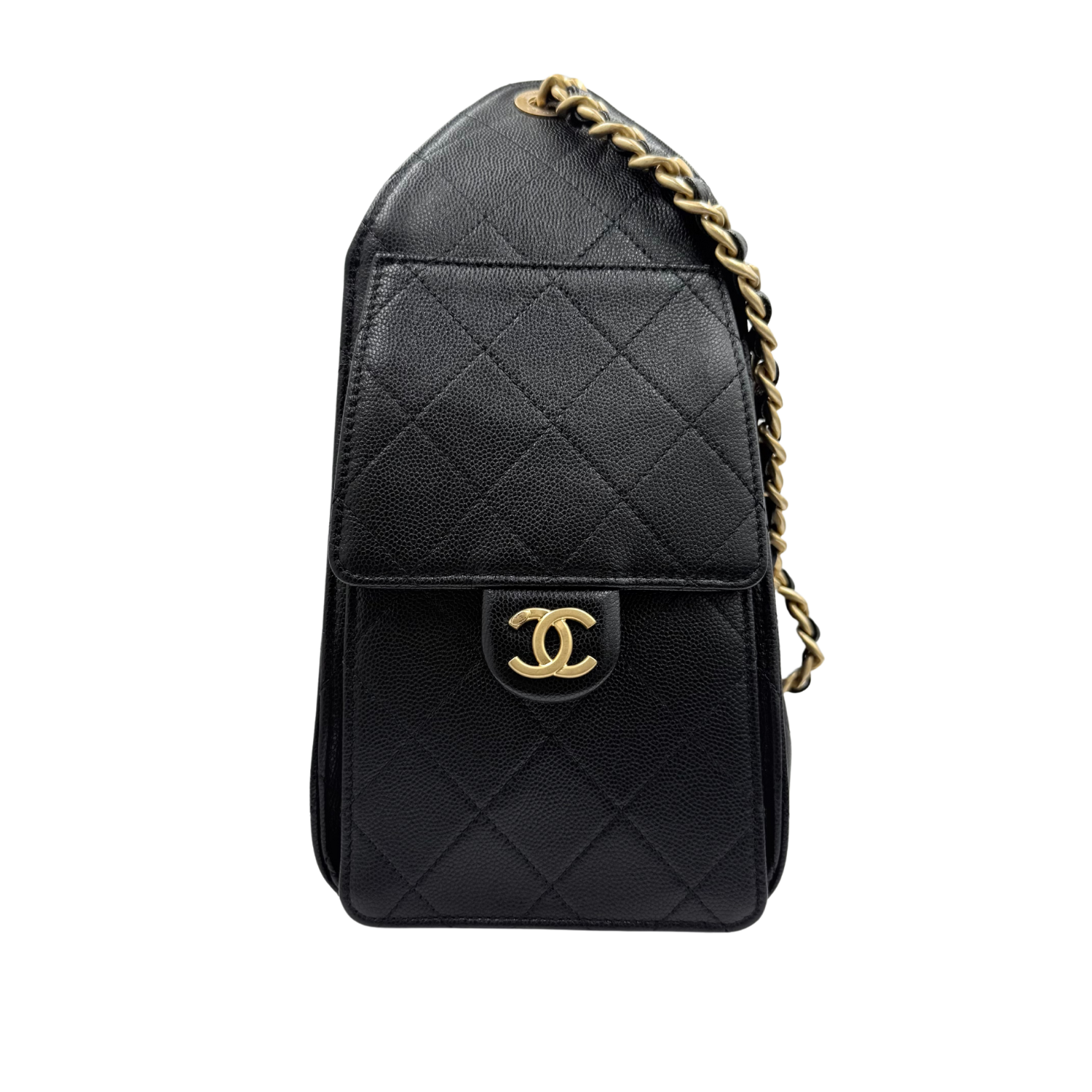 Chanel 25 Small Hobo Handbag Black